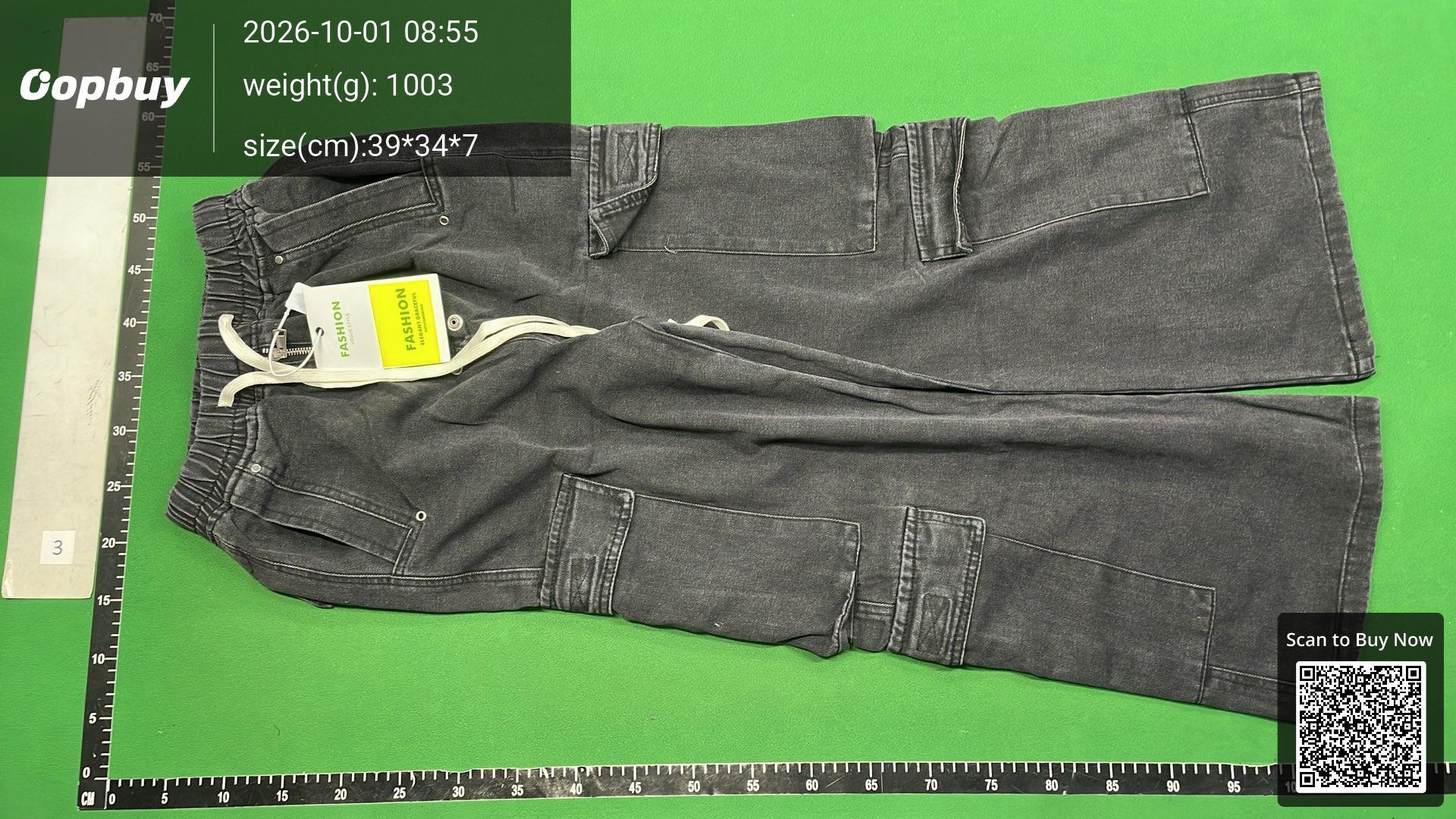 Foto QC 6 de Rick Owens Jeans Wide Leg Cargo Gradient Washed Blue