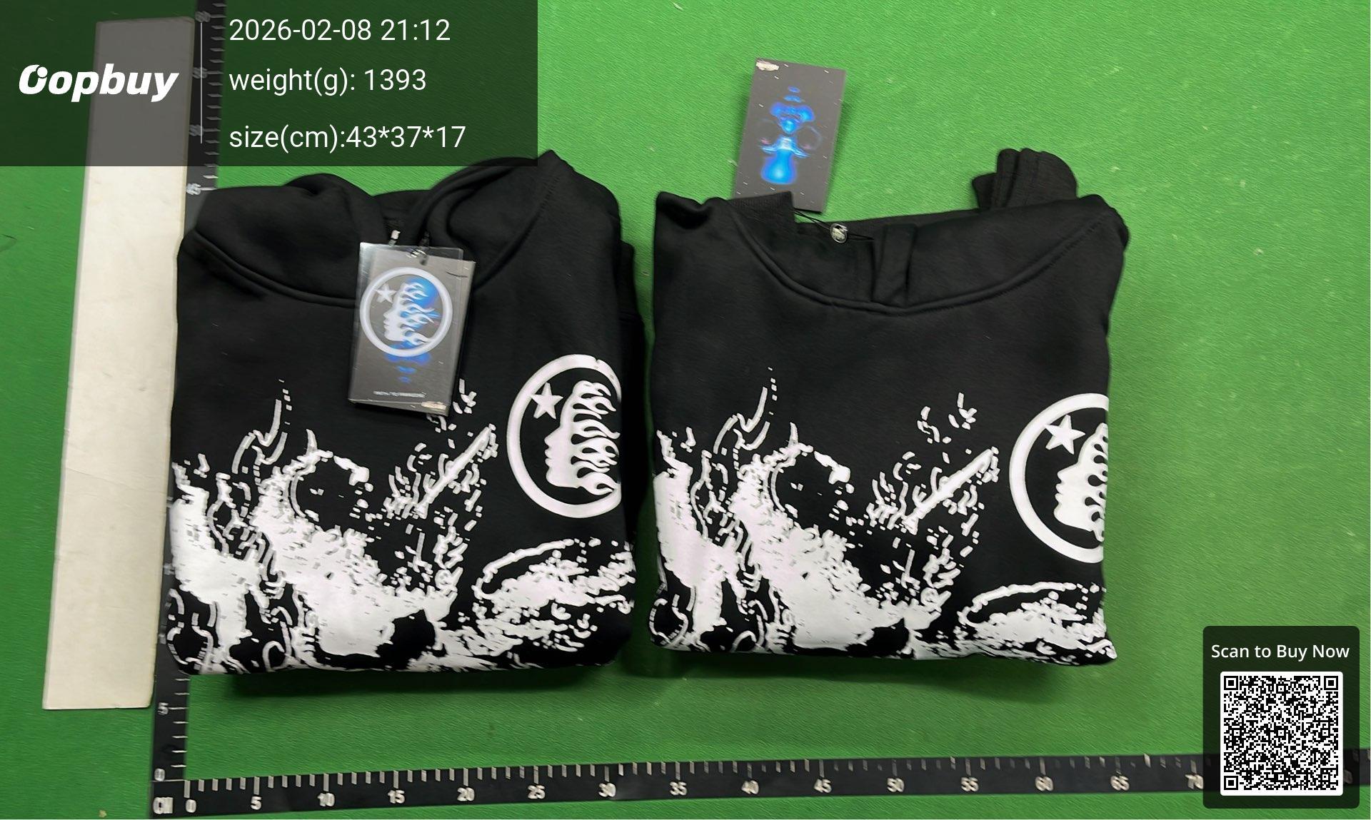 Foto QC 4 de Hellstar Hoodie Flame Logo Grey