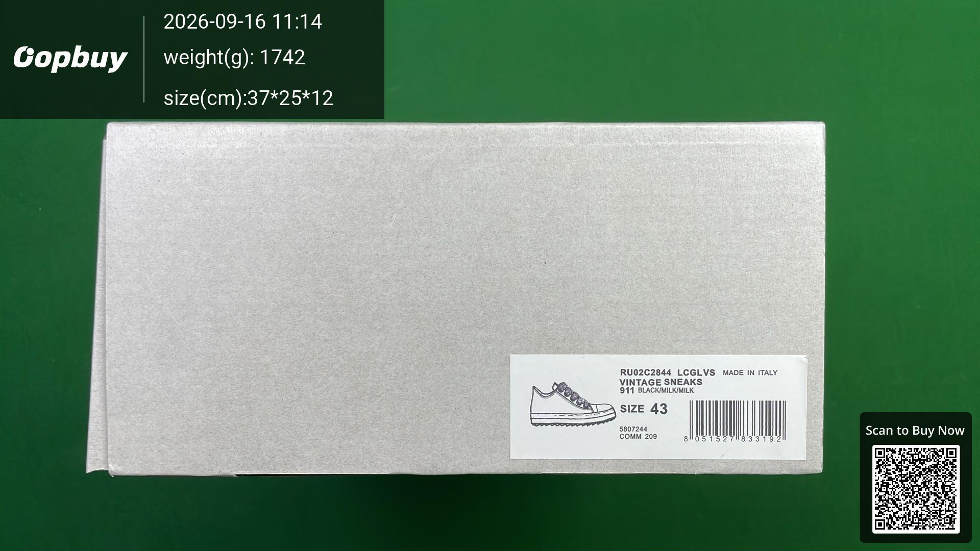Foto QC 7 de Rick Owens DRKSHDW Low Sneaks Canvas Jumbo Lace Black Milk DU02C5802-DQ