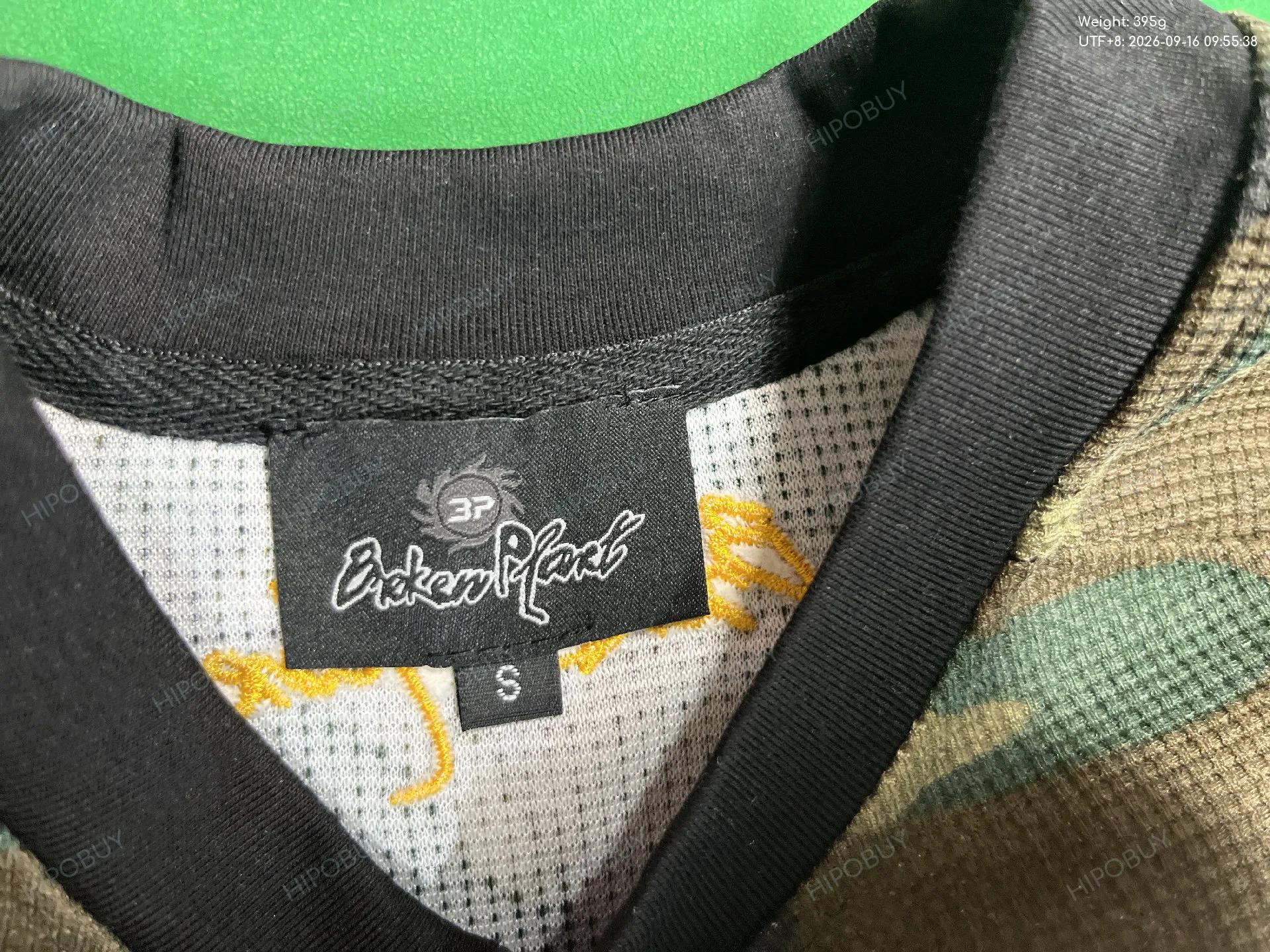 Foto QC 5 de Broken Planet T-shirt Waffle Camo Raglan White