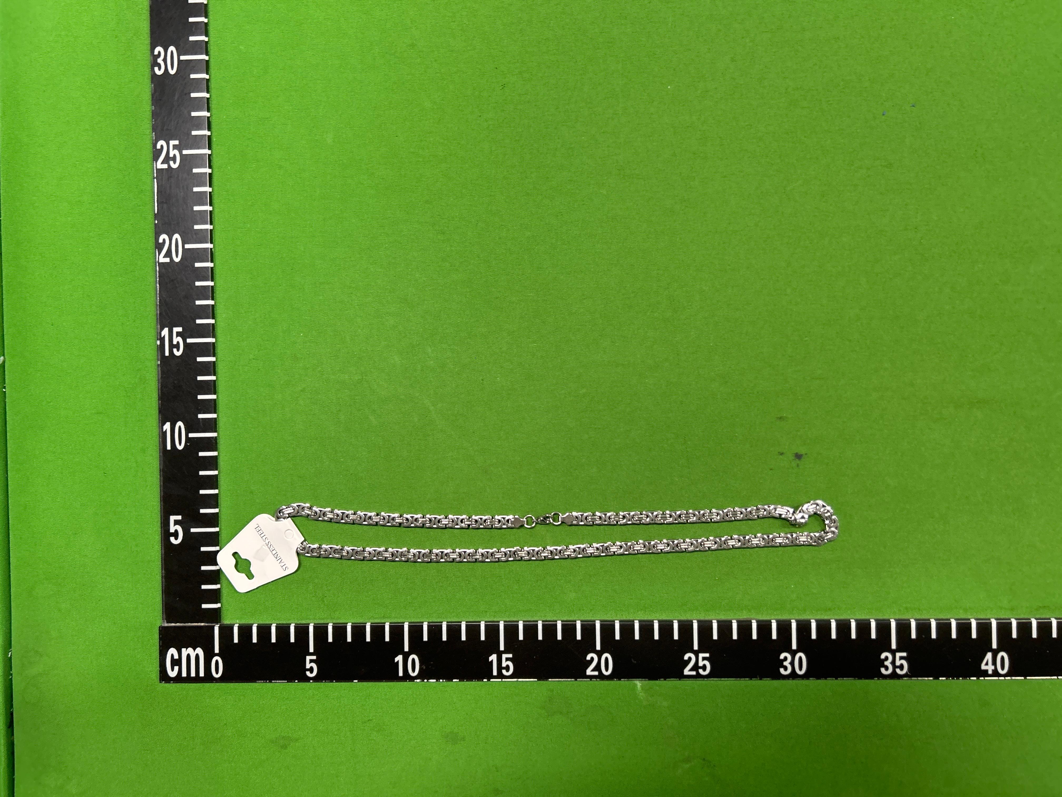 Foto QC 3 de Unbranded Byzantine Chain Necklace Stainless Steel Silver