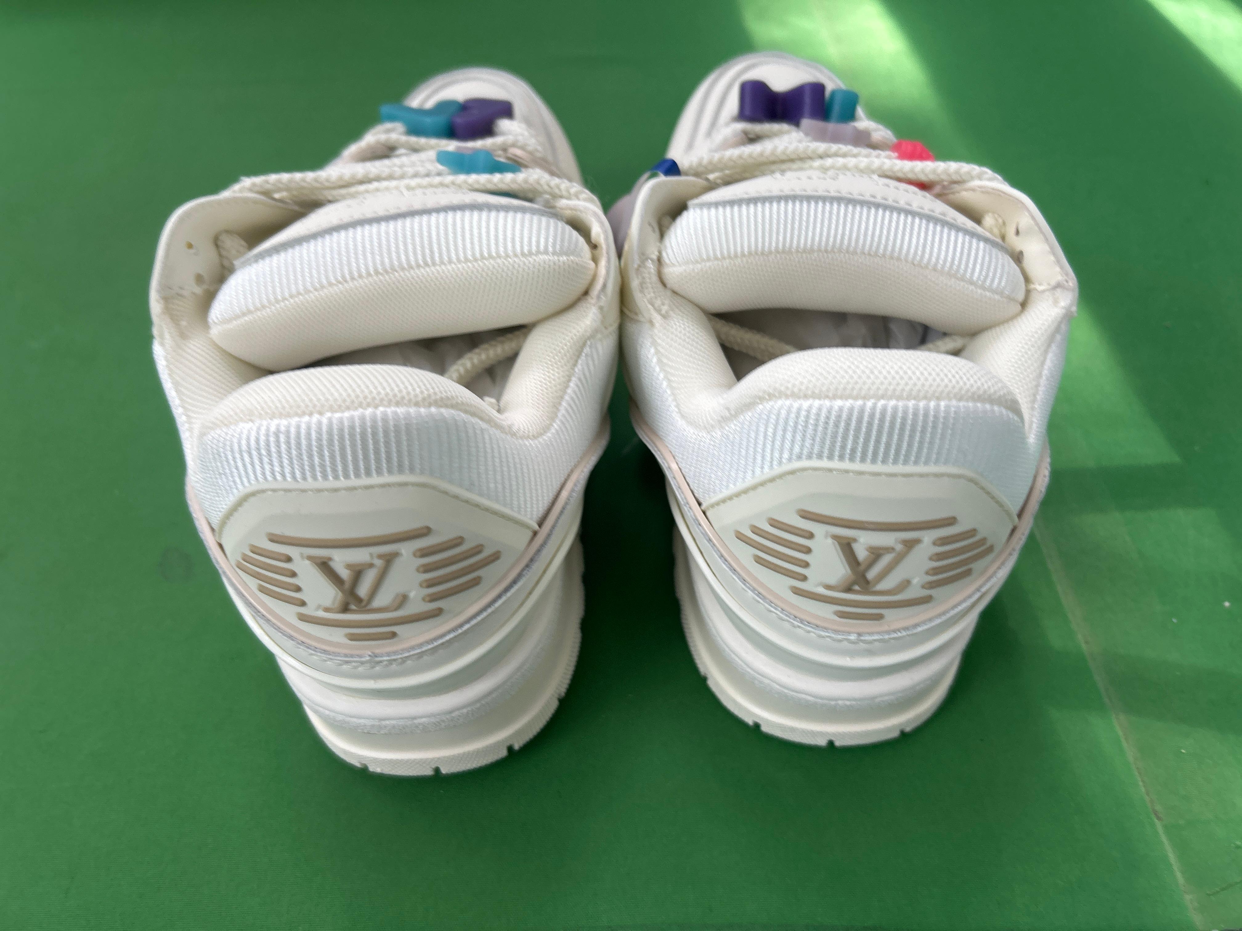 Foto QC 2 de Louis Vuitton LV Skate Leather Technical Mesh Low Monogram Flower Grey White Black