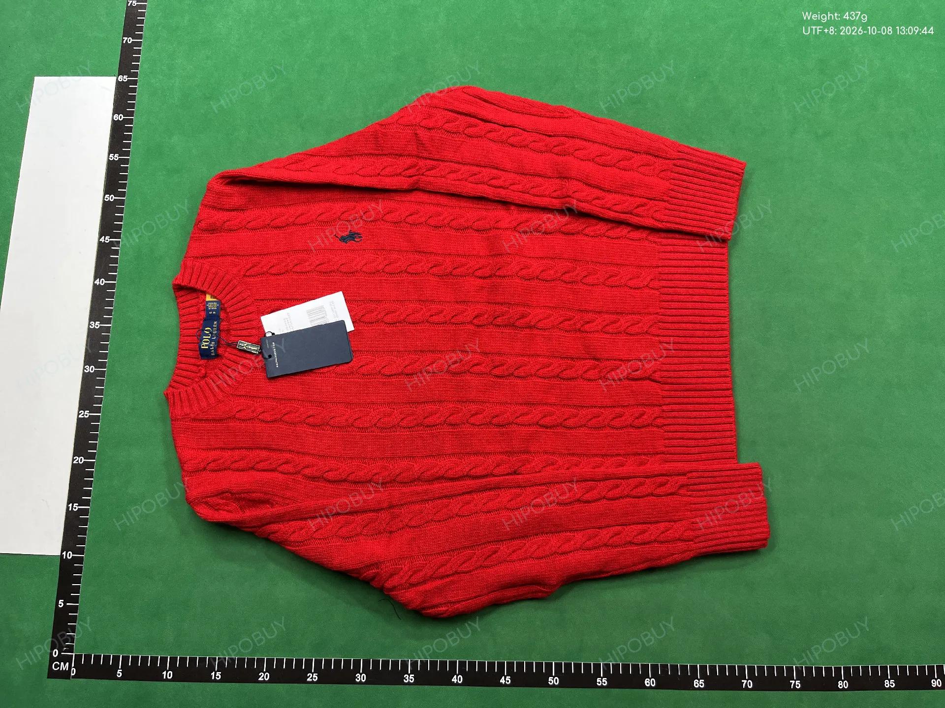 Foto QC 2 de Tommy Hilfiger Cable Knit Crewneck Sweater Light Blue