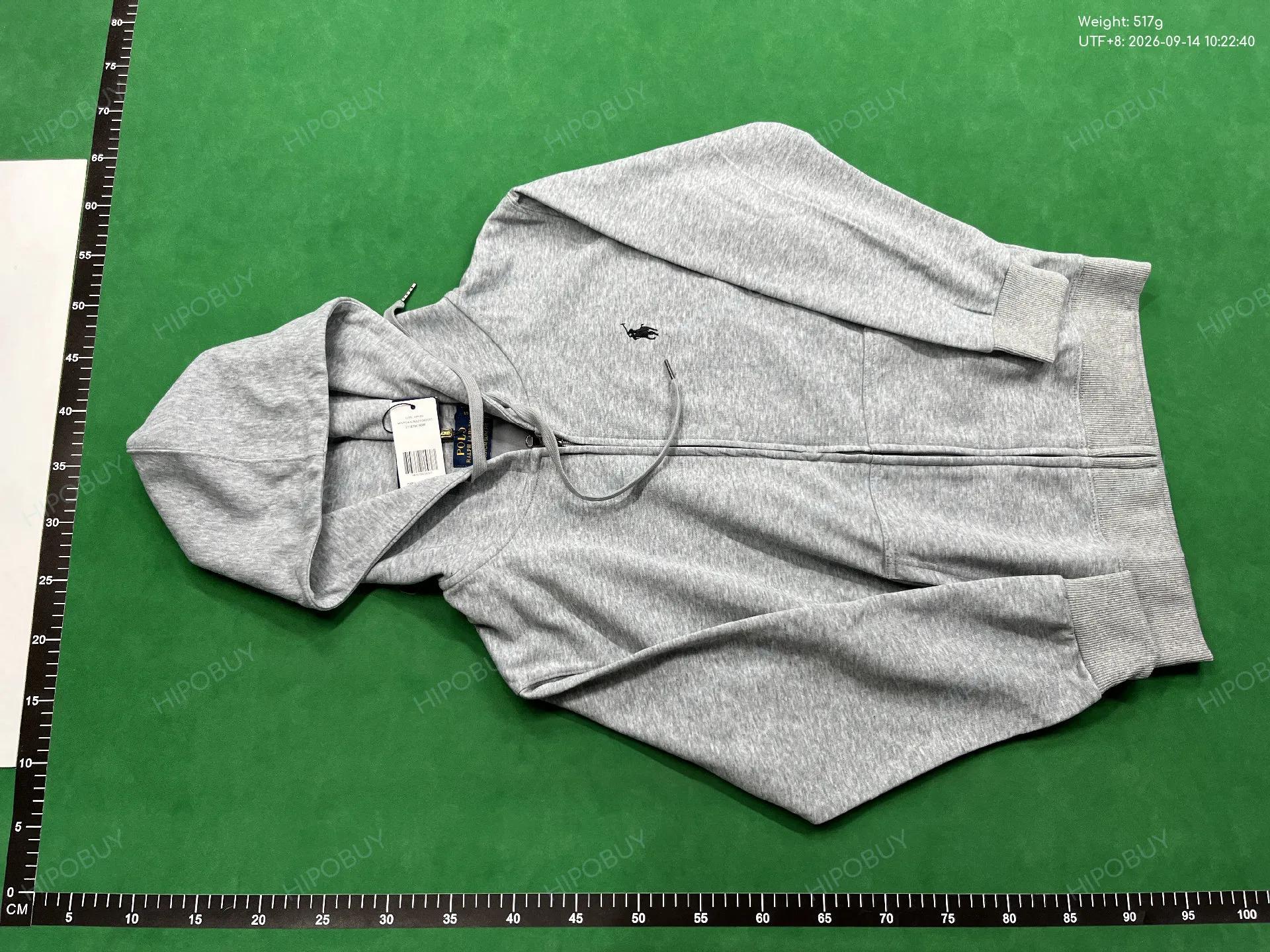 Foto QC 2 de Polo Ralph Lauren Zip Sweater Fleece Hoodie Heather Grey