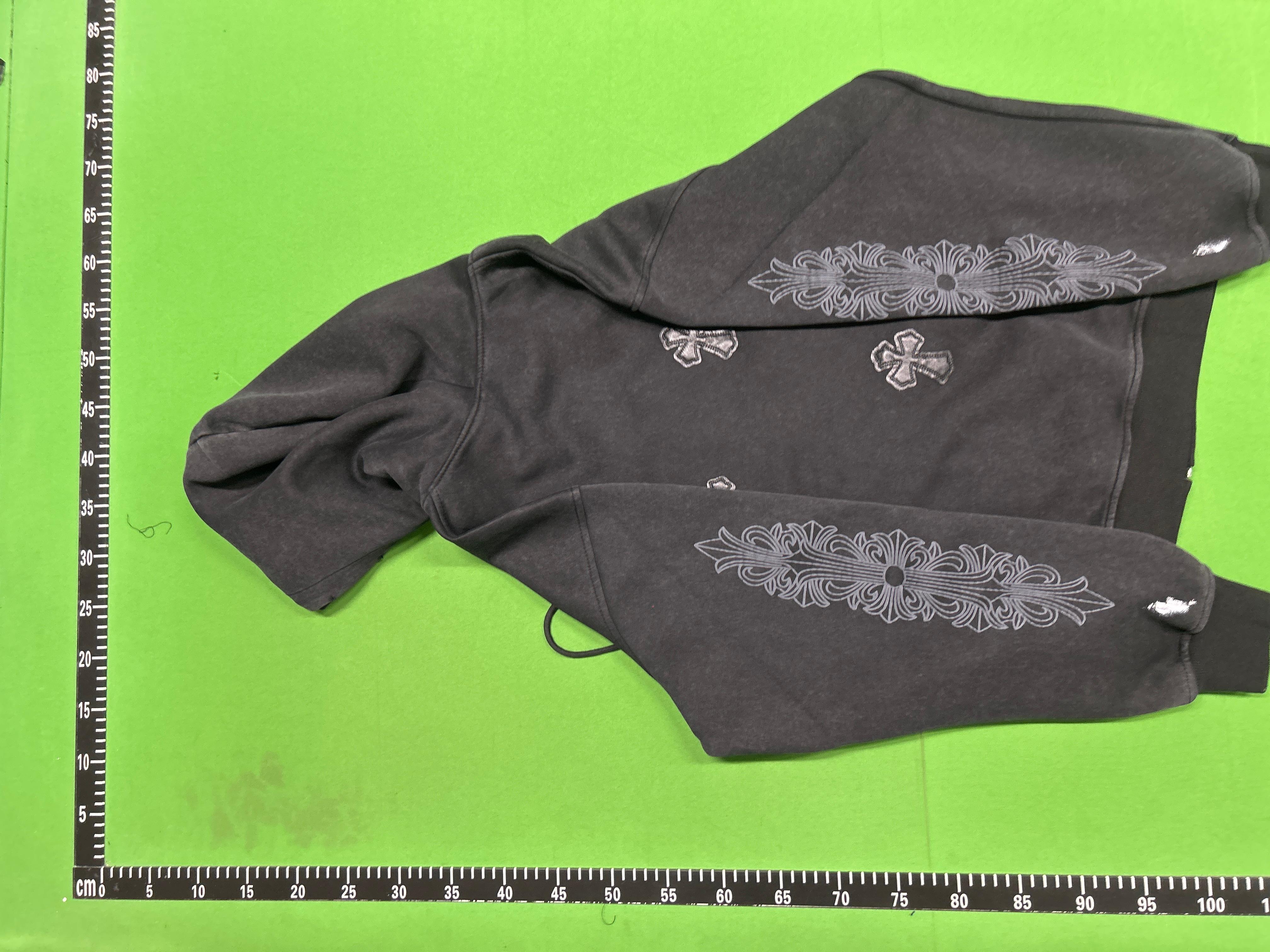 Foto QC 4 de Chrome Hearts Paper Jam Sweatpants Triple Leather Cross Patch Black