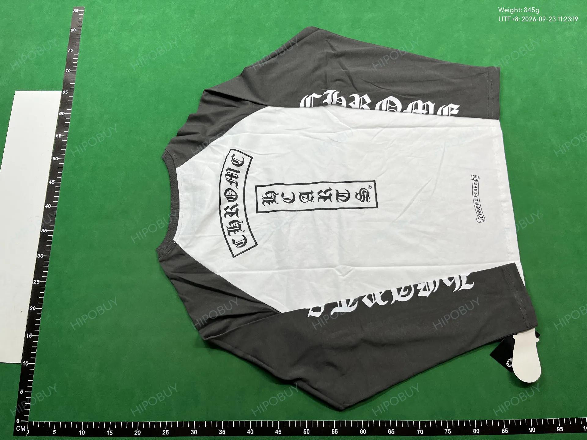 Foto QC 3 de Chrome Hearts T-shirt Horseshoe Raglan Long-Sleeve White Blue