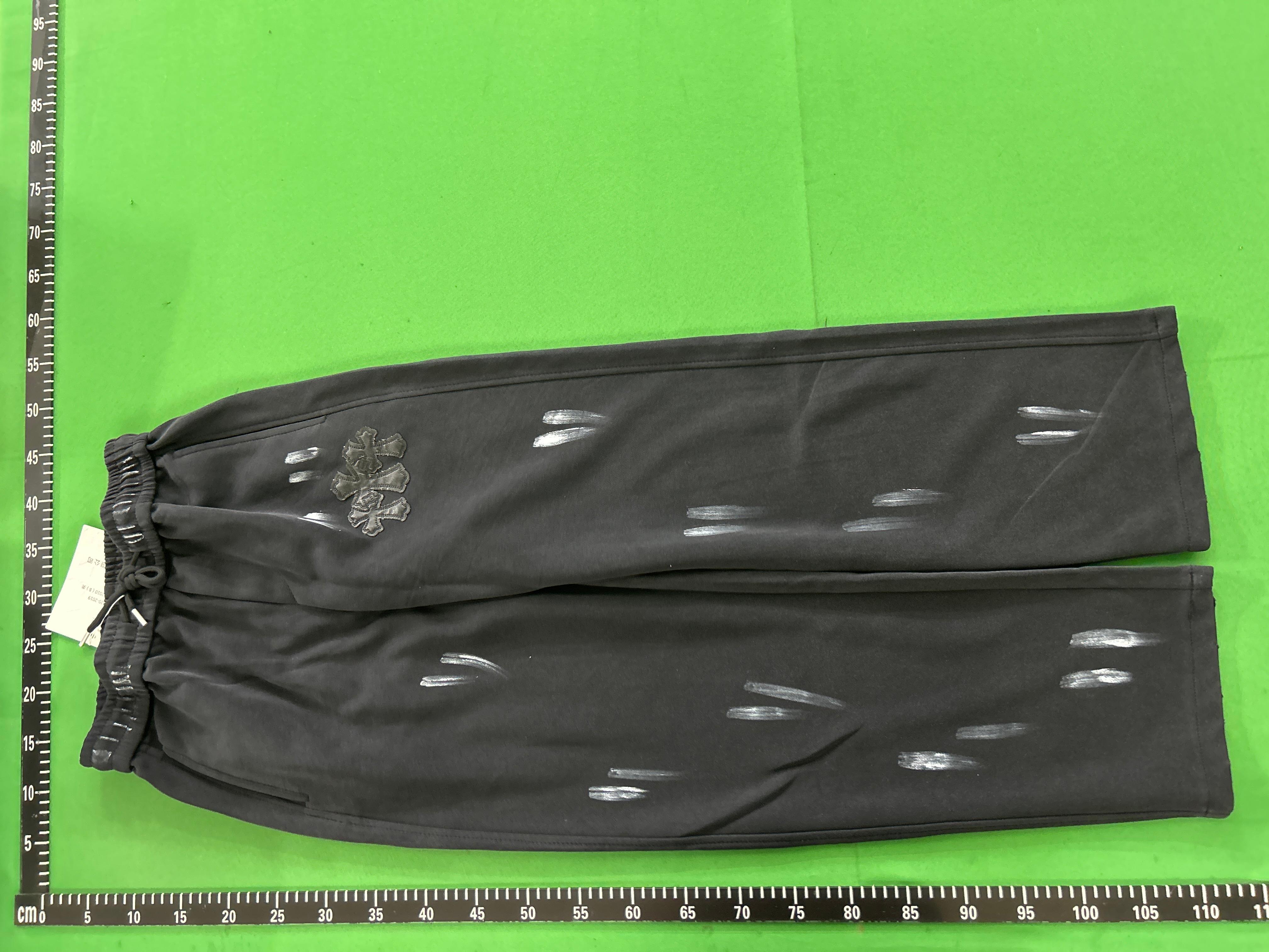 Foto QC 6 de Chrome Hearts Paper Jam Sweatpants Triple Leather Cross Patch Black