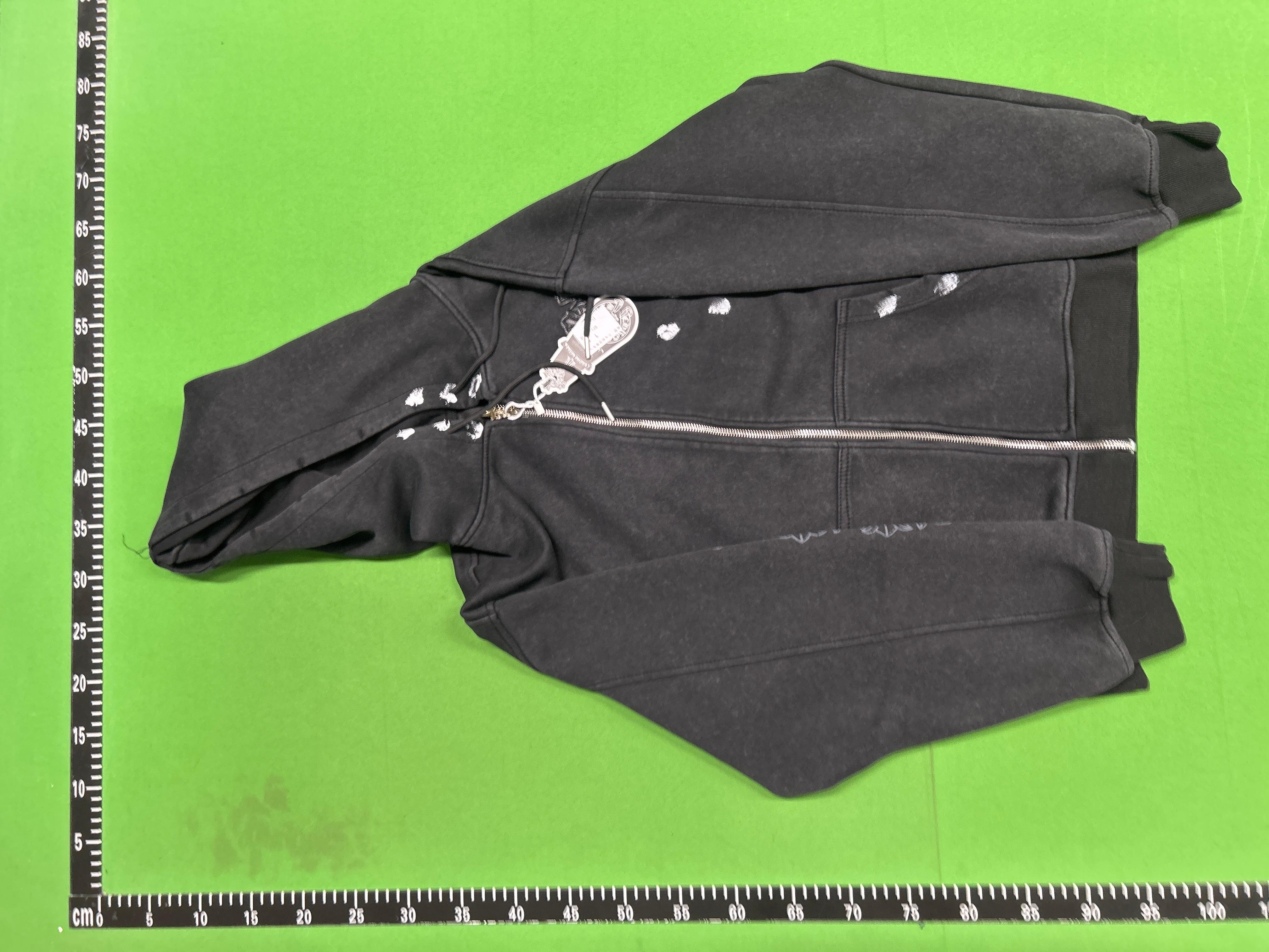 Foto QC 3 de Chrome Hearts Paper Jam Sweatpants Triple Leather Cross Patch Black