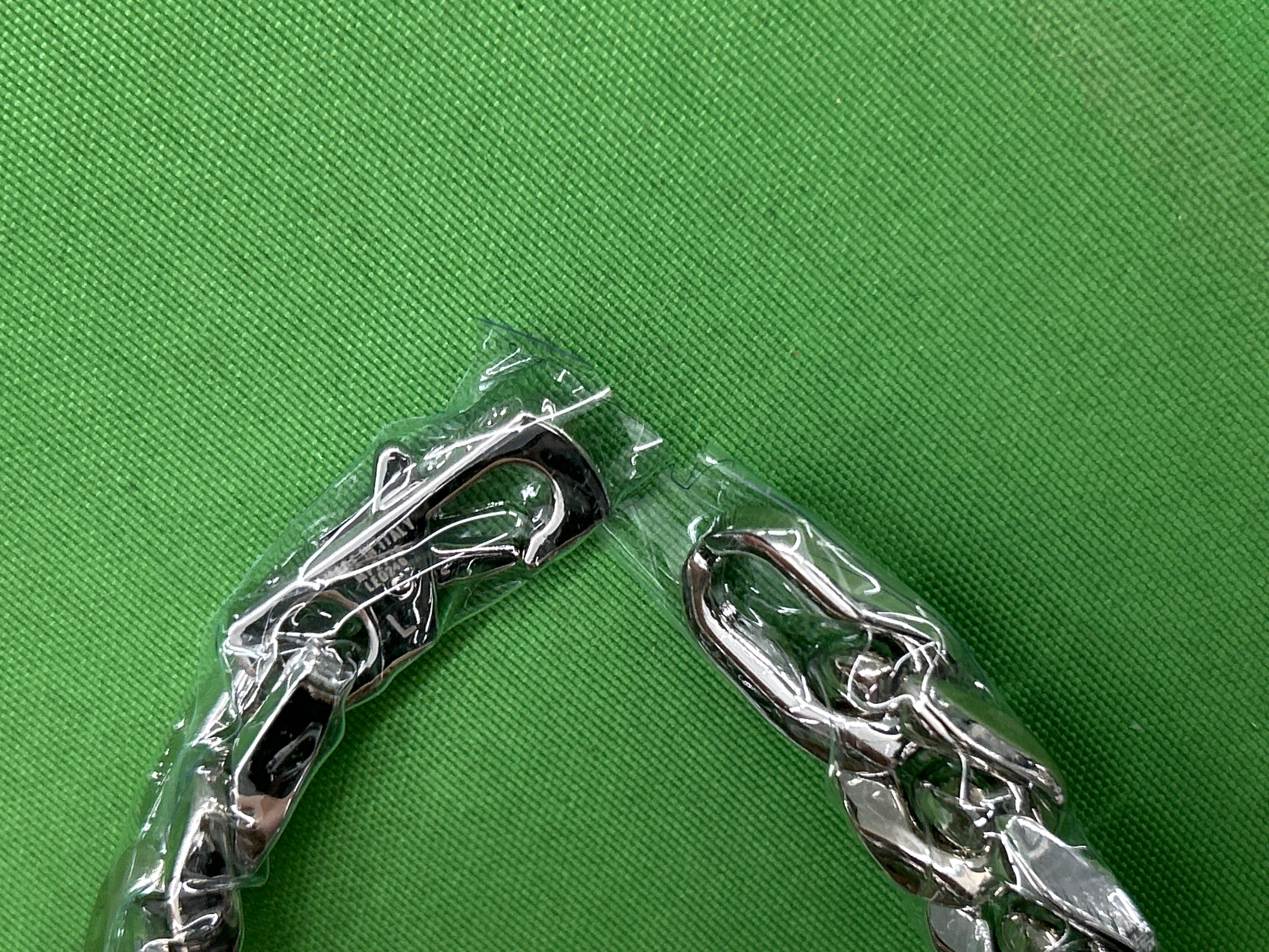 Foto QC 1 de Louis Vuitton Monogram Chain Bracelet Metal Strass Silver