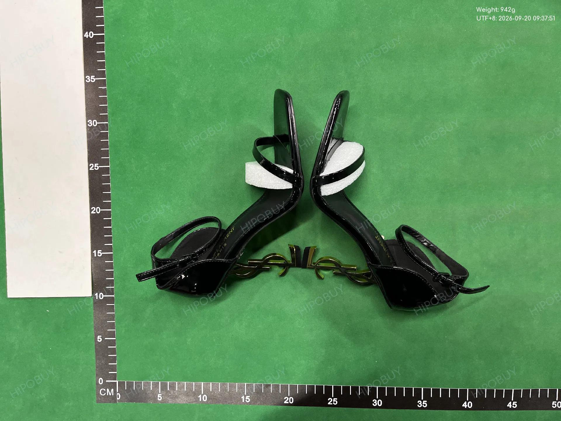 Foto QC 5 de Saint Laurent Opyum Leopard Print Pony Hair Sandals YSL Monogram Heel