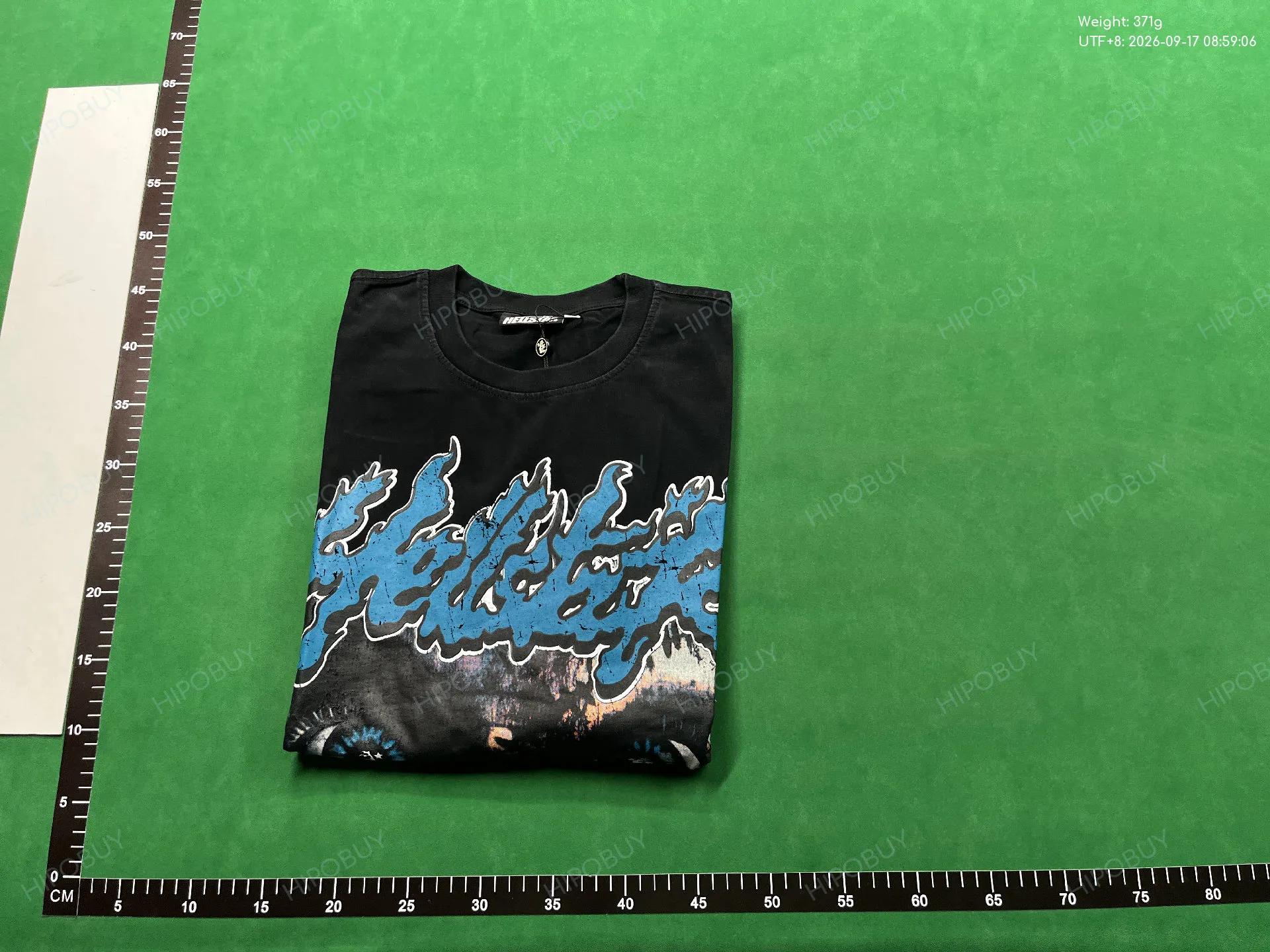 Foto QC 4 de Hellstar T-shirt Pink Logo Flame Face Black
