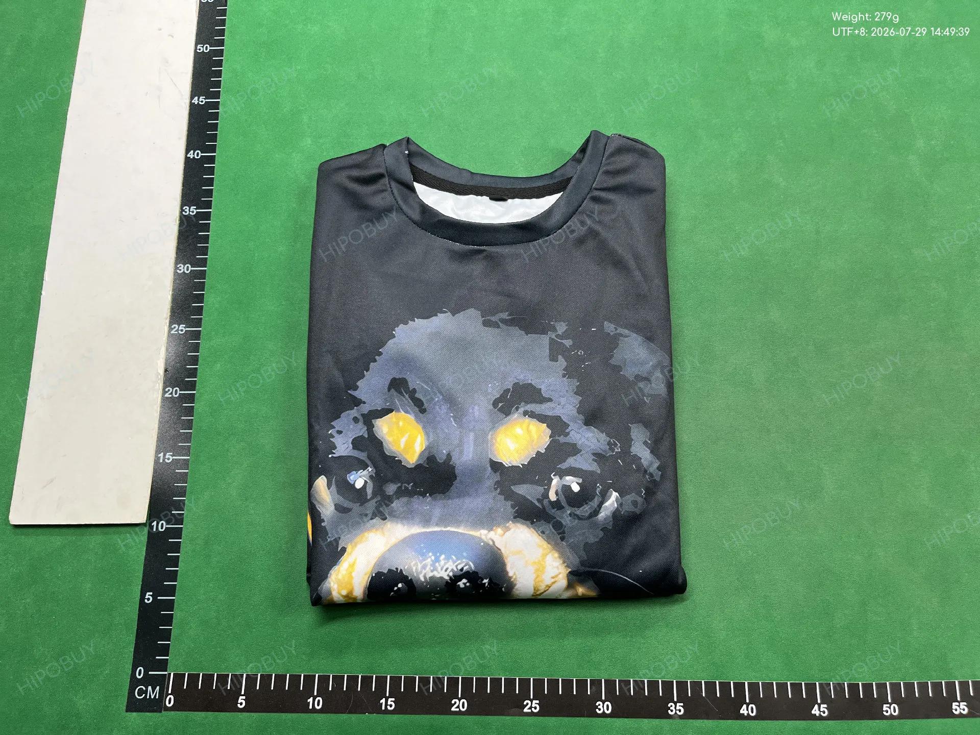 Foto QC 4 de West Point Snail Dog Head Graphic Cotton Crewneck Sweater Black