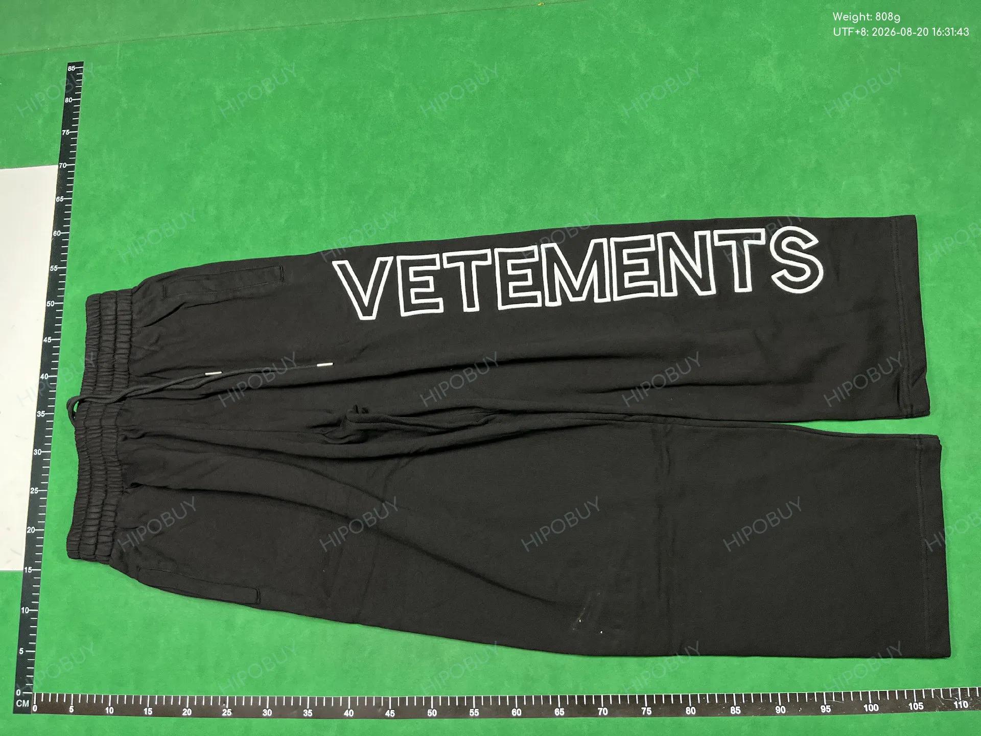 Foto QC 2 de Vetements Sweatpants Logo Print Washed Heavy Loose Black
