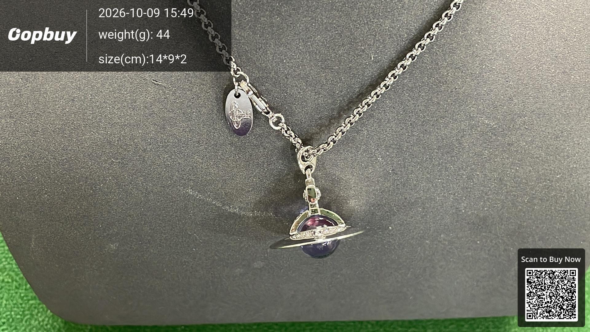 Foto QC 7 de Vivienne Westwood Empress Orb Necklace Metal Crystal Silver