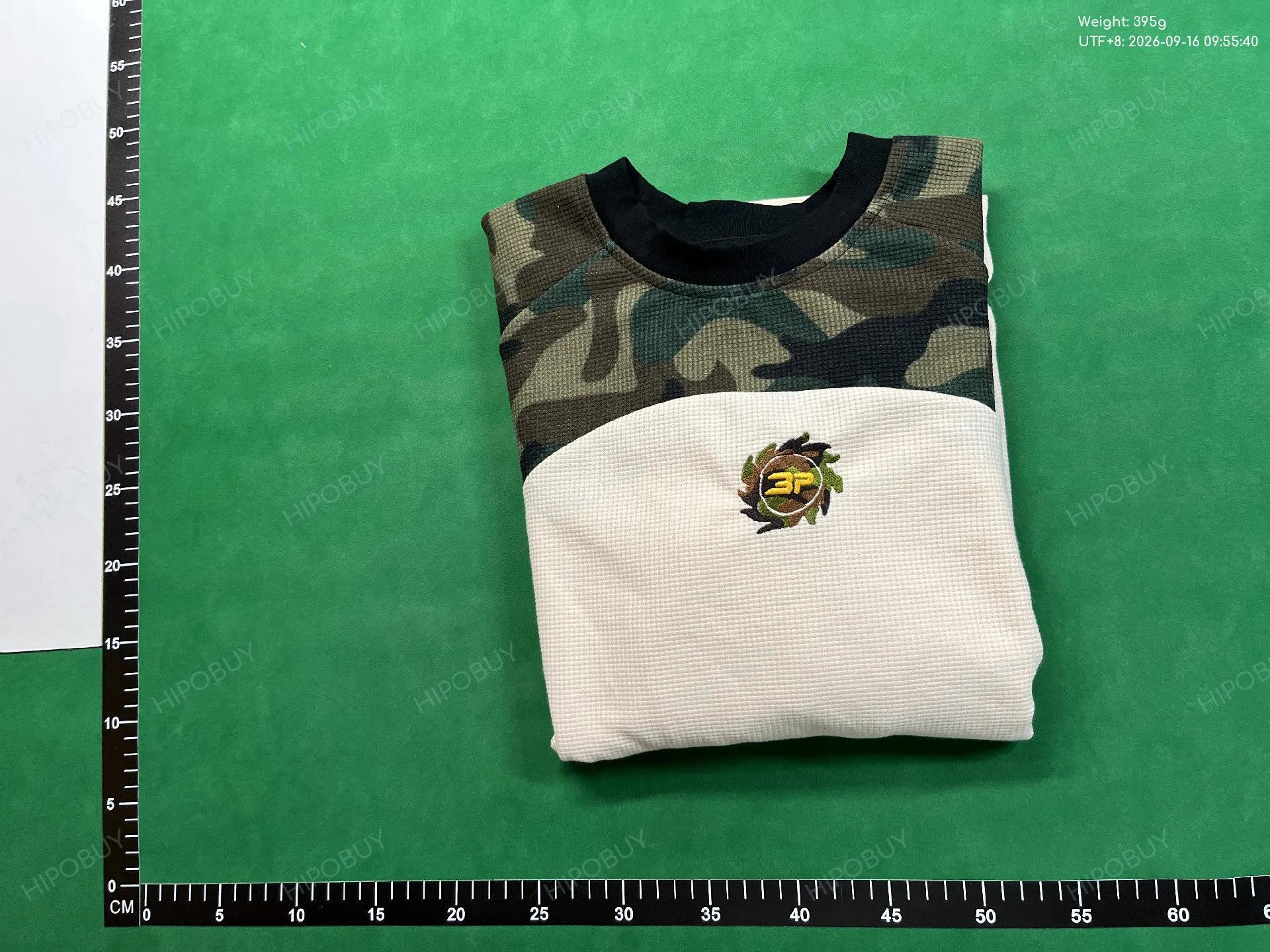 Foto QC 8 de Broken Planet T-shirt Waffle Camo Raglan White