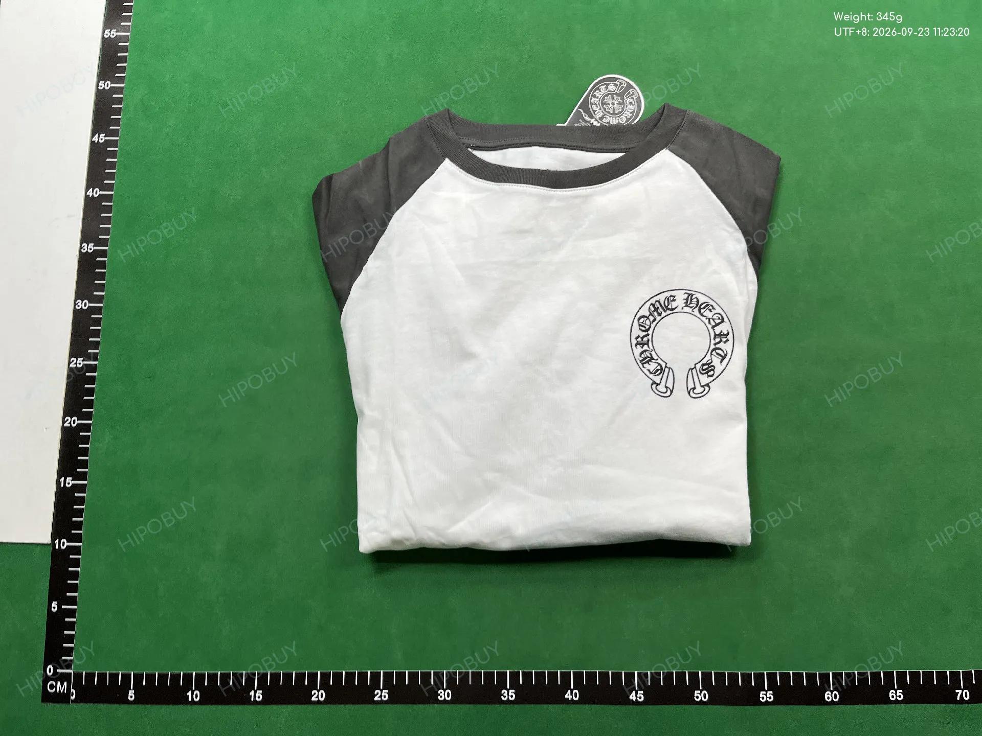 Foto QC 4 de Chrome Hearts T-shirt Horseshoe Raglan Long-Sleeve White Blue