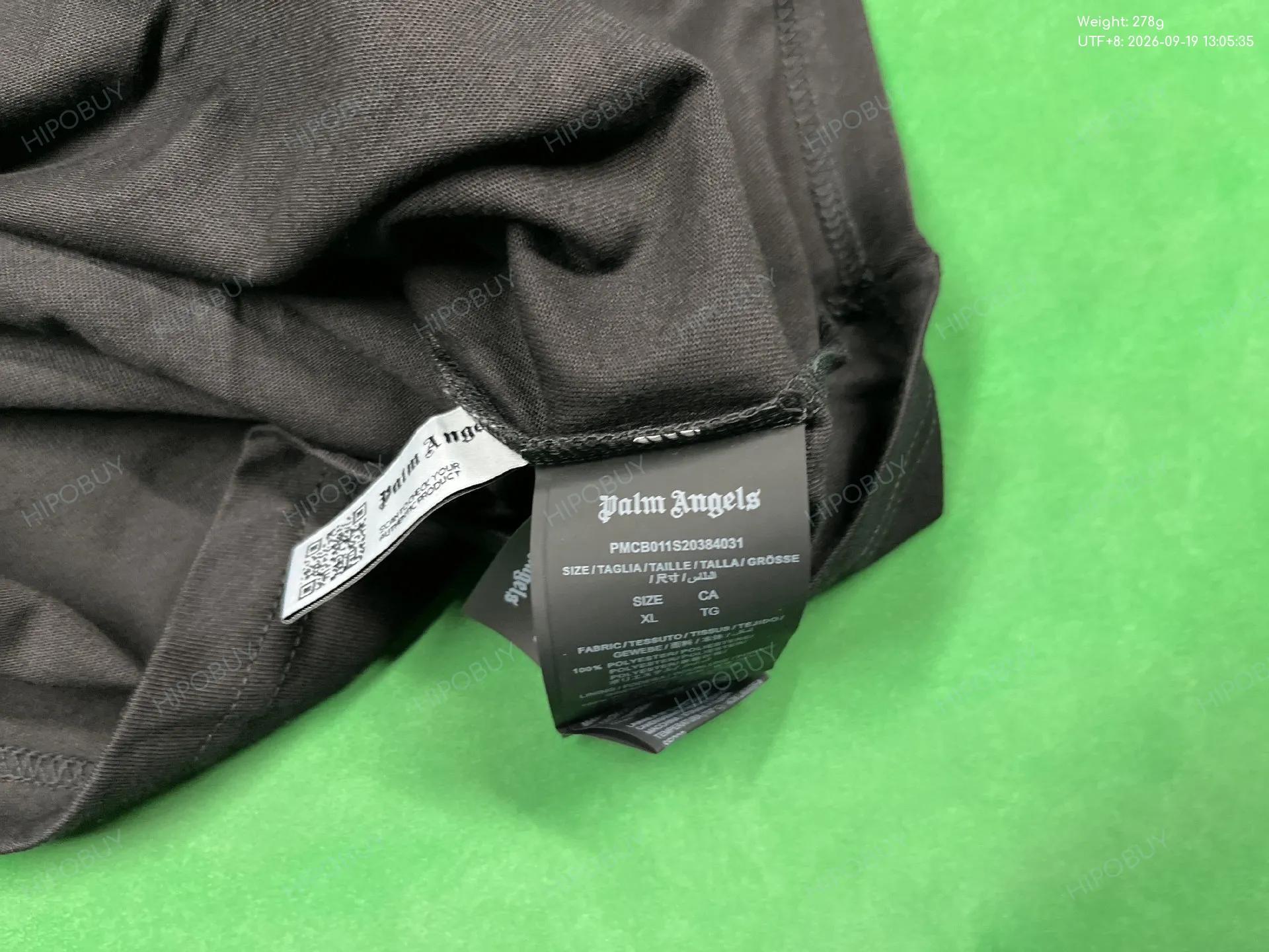 Foto QC 5 de Palm Angels Spray Logo Las Vegas T-shirt Black