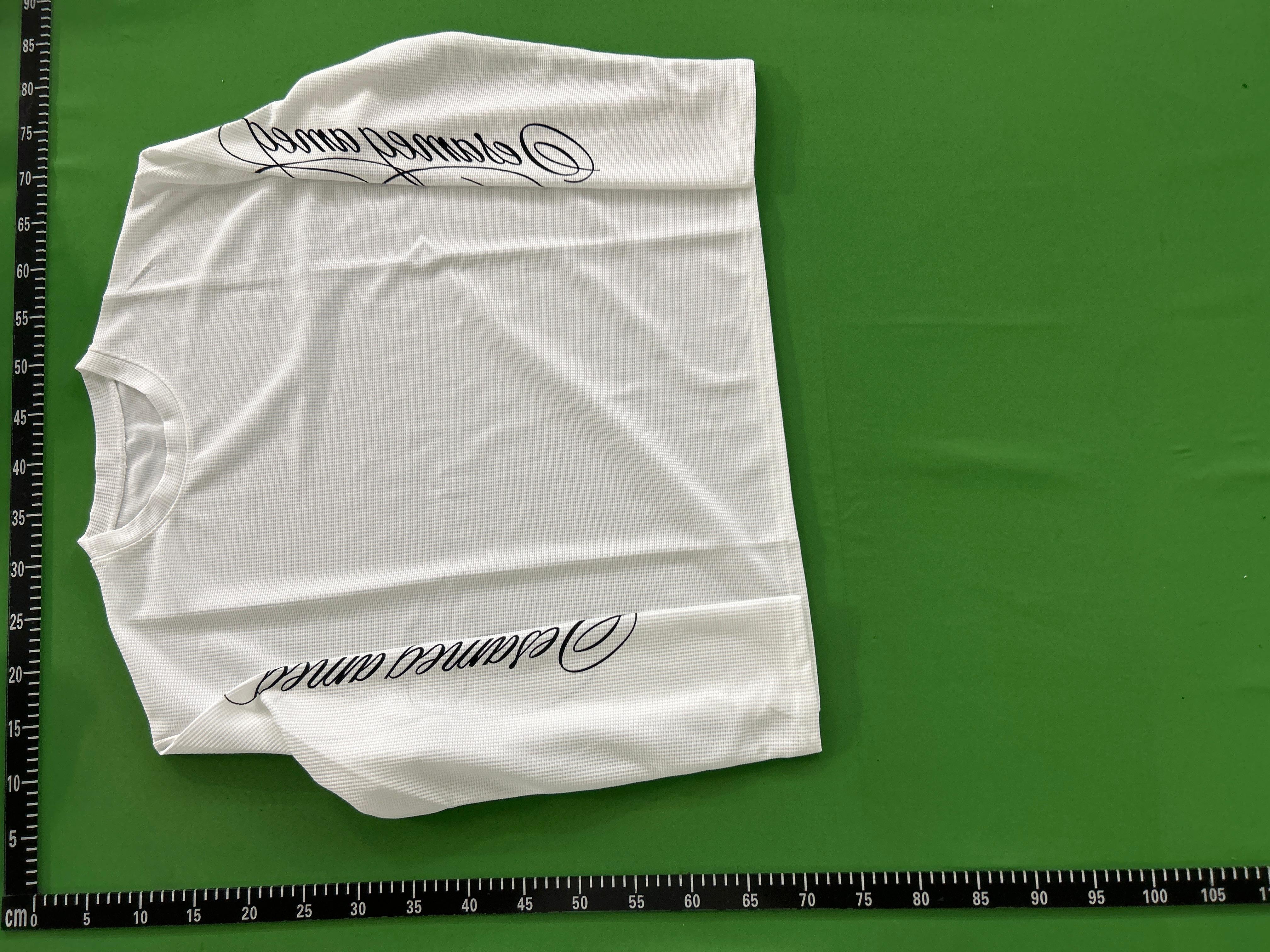 Foto QC 6 de Chrome Hearts T-shirt Scroll Logo Sleeve Print Black