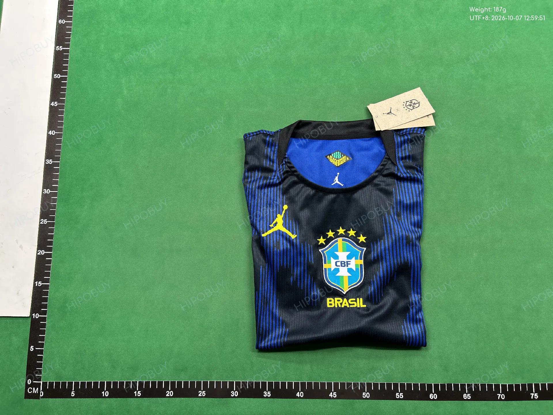 Foto QC 8 de Brazil 2022 Fan Edition Palm Leaf Jersey White Blue