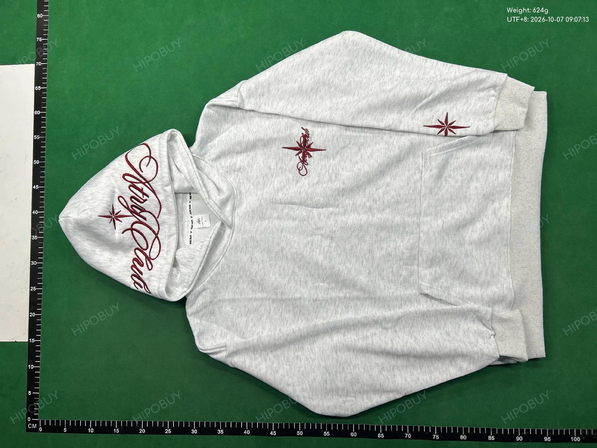 Foto QC 2 de Syna Hoodie Logo Star Embroidery Grey White
