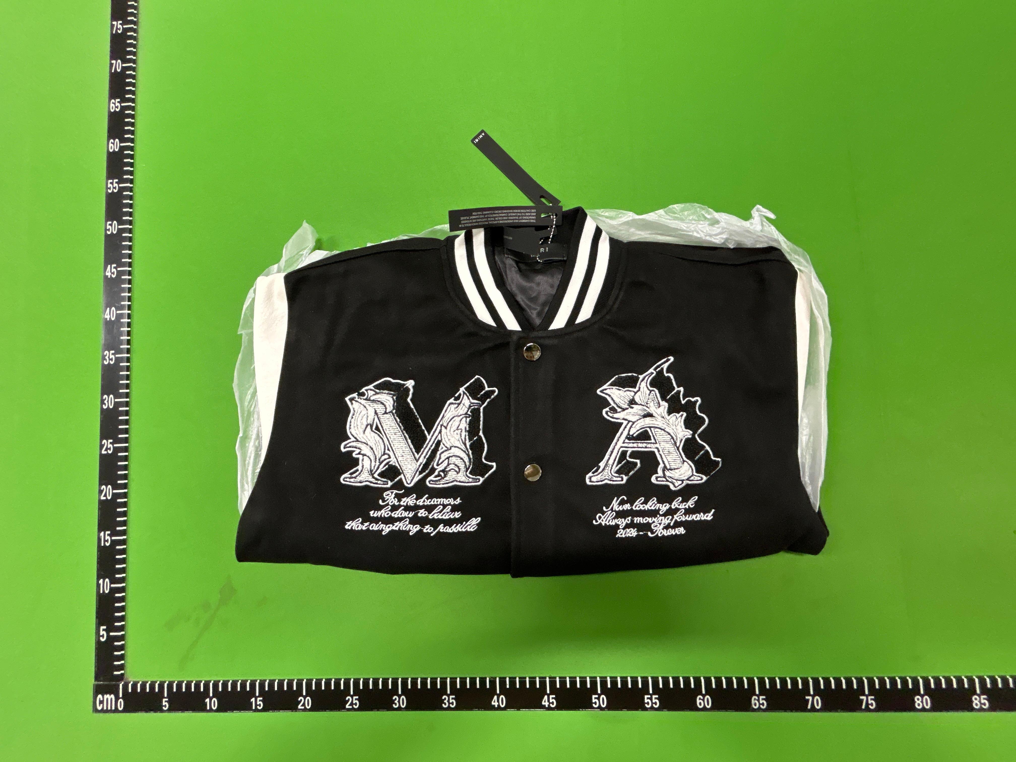 Foto QC 6 de Amiri Bones Varsity Jacket Wool Blend Alabaster