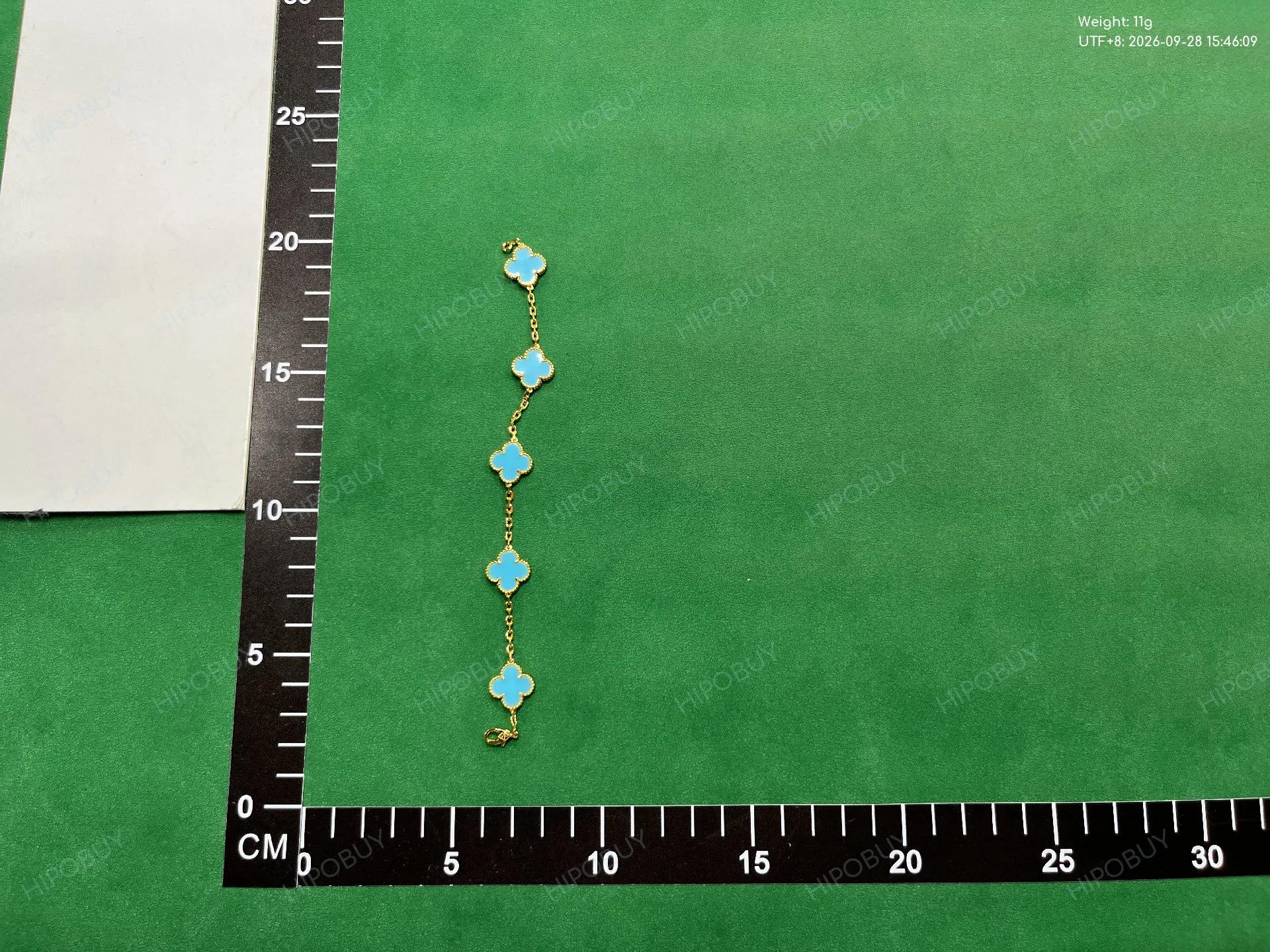 Foto QC 6 de Van Cleef & Arpels Vintage Alhambra Bracelet Gold Turquoise