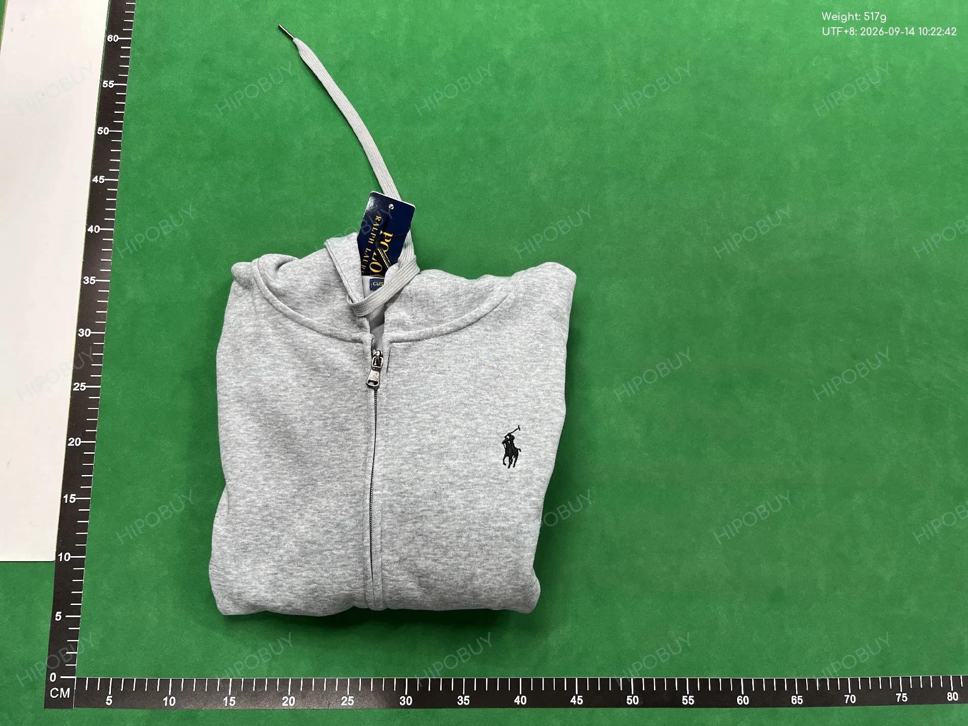 Foto QC 4 de Polo Ralph Lauren Zip Sweater Fleece Hoodie Heather Grey