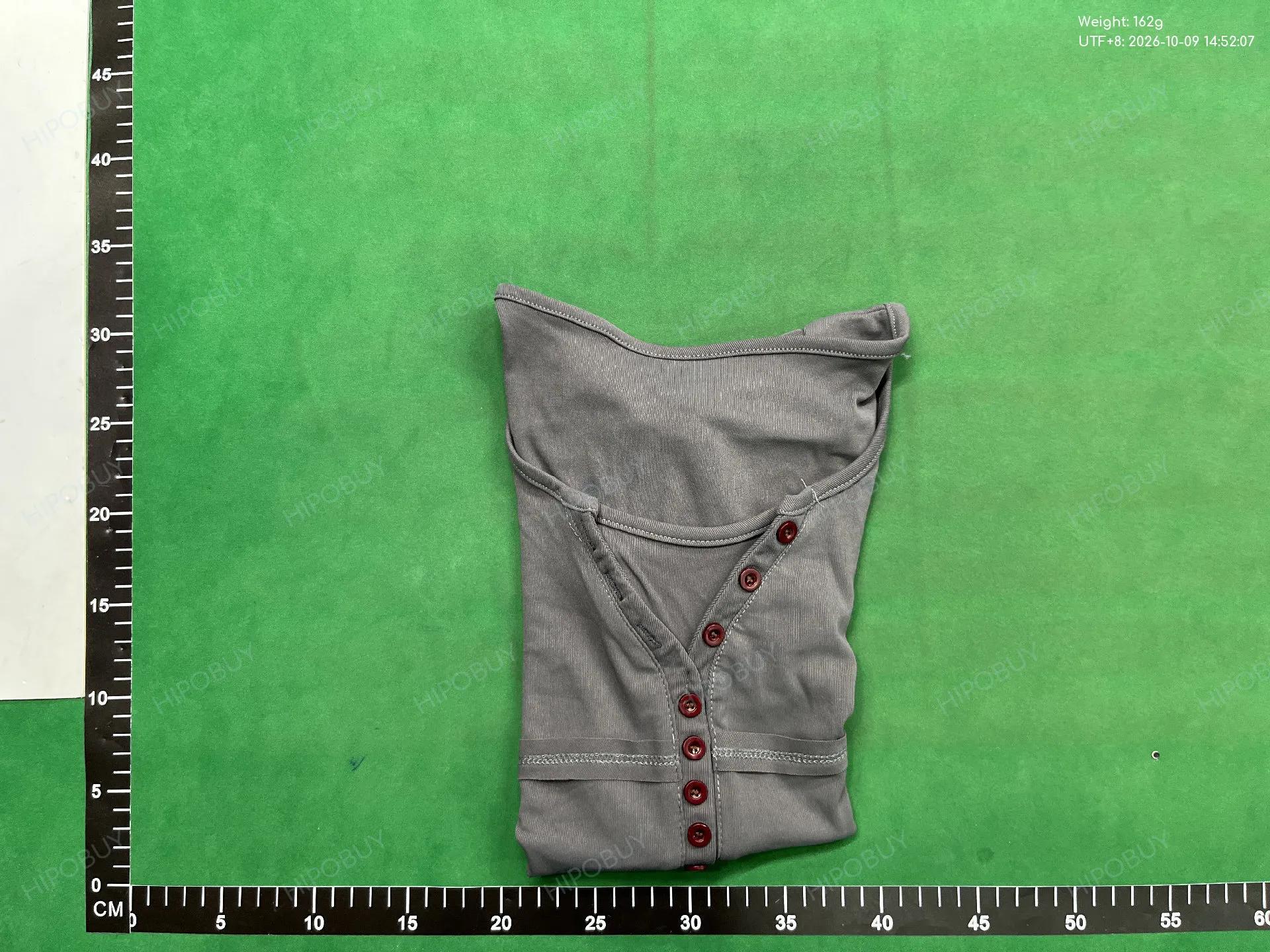 Foto QC 4 de BLUE DIJIAO T-shirt Fake Two-Piece Ribbed Henley White