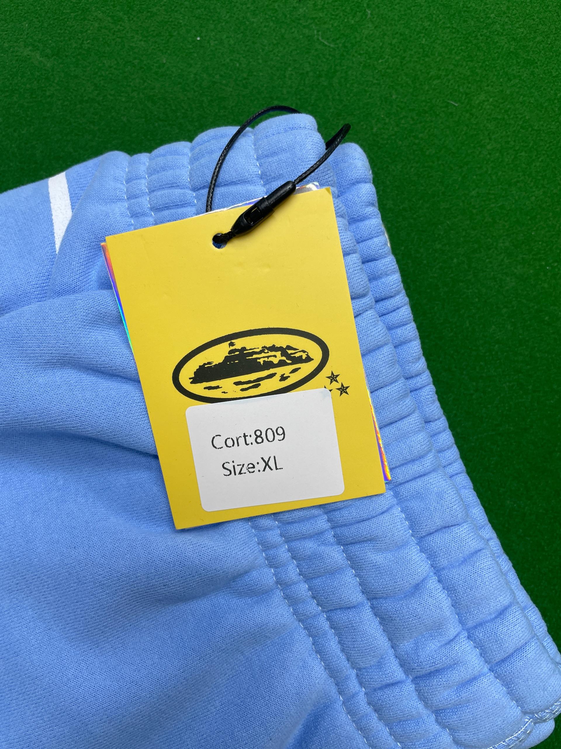 Foto QC 3 de Corteiz Alcatraz Sweat Shorts Logo Print Baby Blue