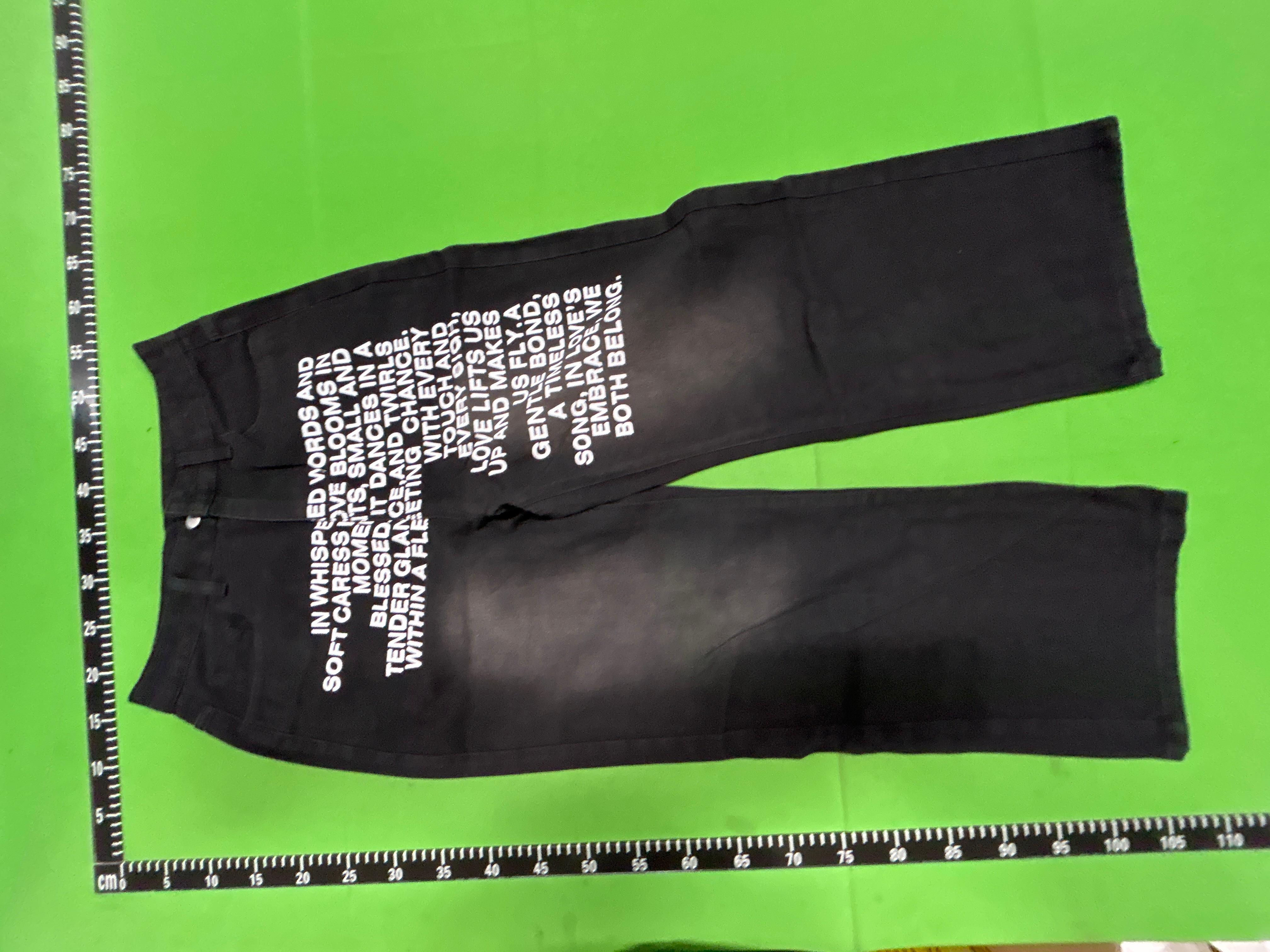 Foto QC 4 de Unbranded Jeans Baggy Letter Print White