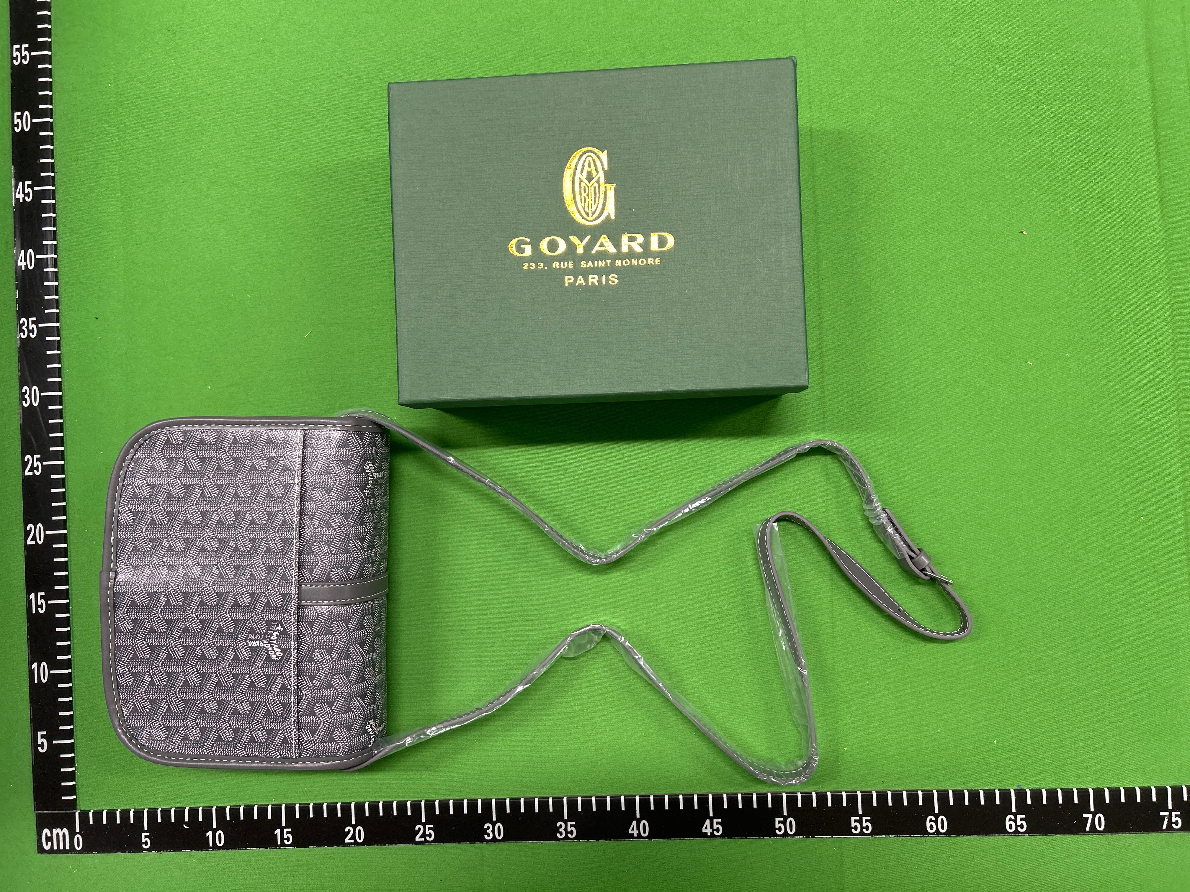Foto QC 2 de Goyard Belvédère PM Sky Blue Goyardine Canvas