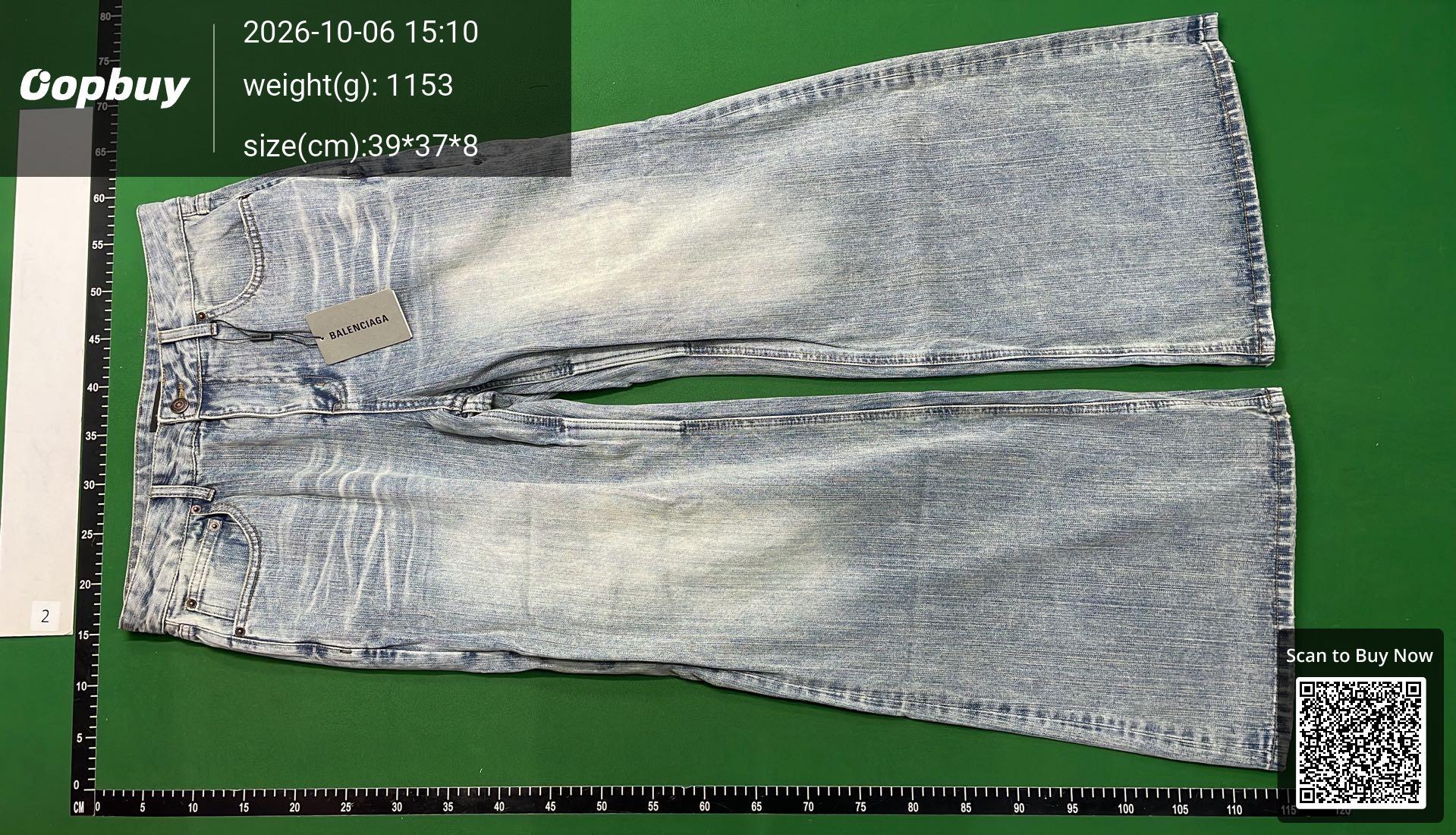 Foto QC 2 de Balenciaga Jeans Baggy Washed Light Blue