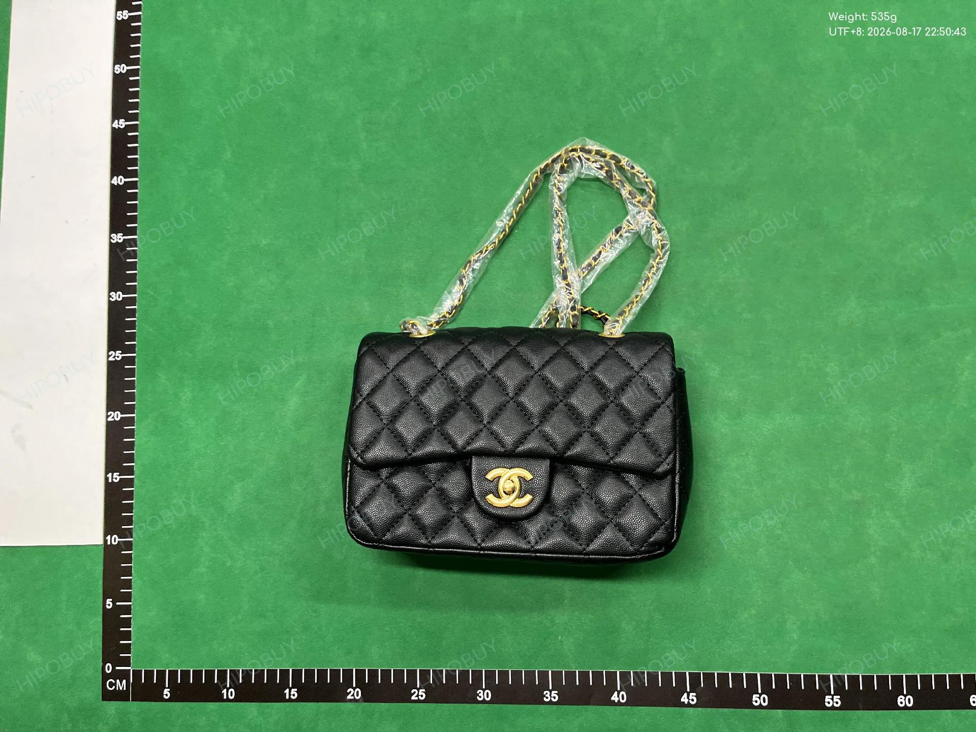 Foto QC 4 de Chanel Pearl Crush Classic Flap Mini Black Caviar