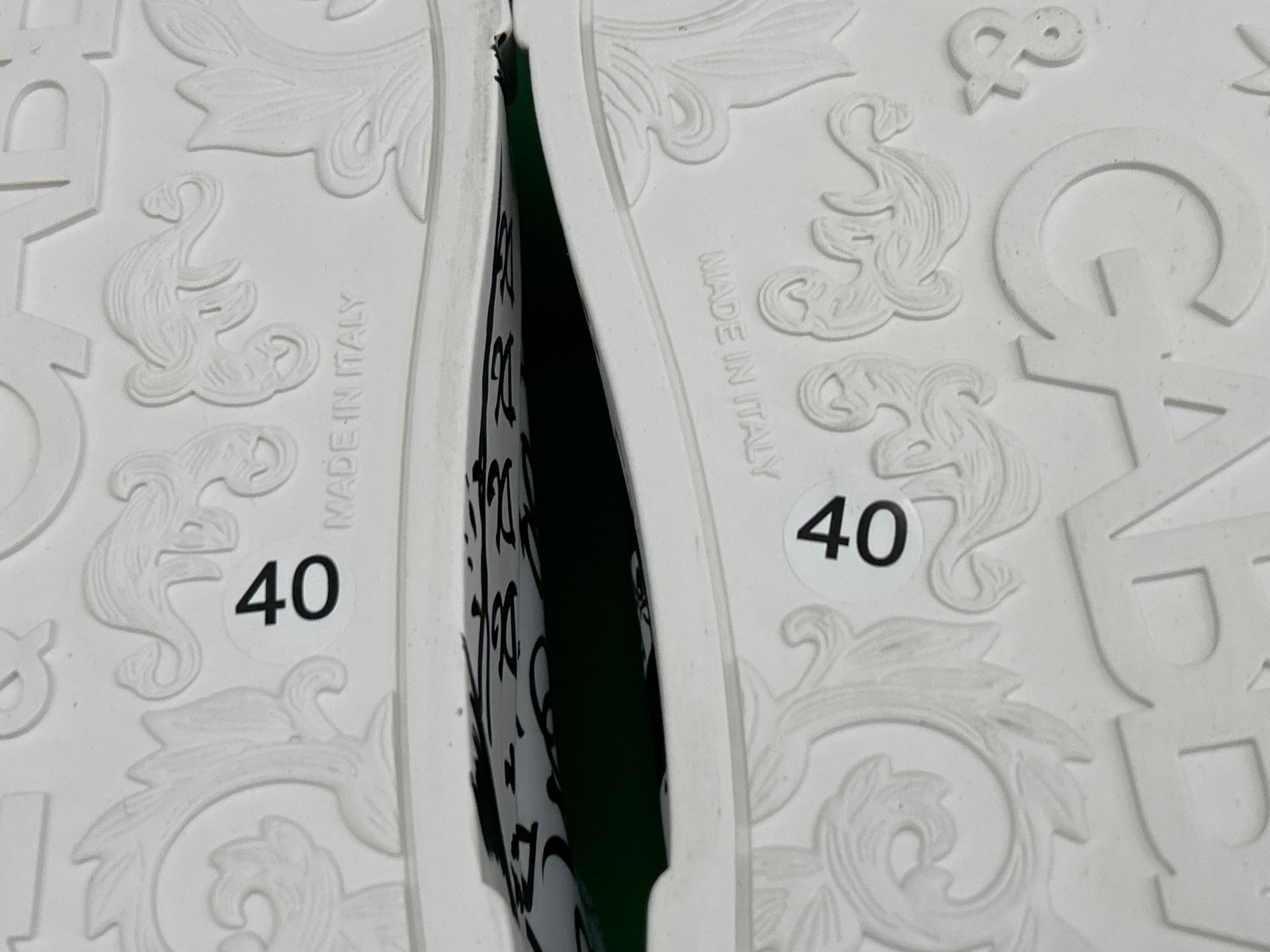 Foto QC 6 de Dolce & Gabbana Portofino Leather Low-Top Sneakers Graffiti Logo White Black