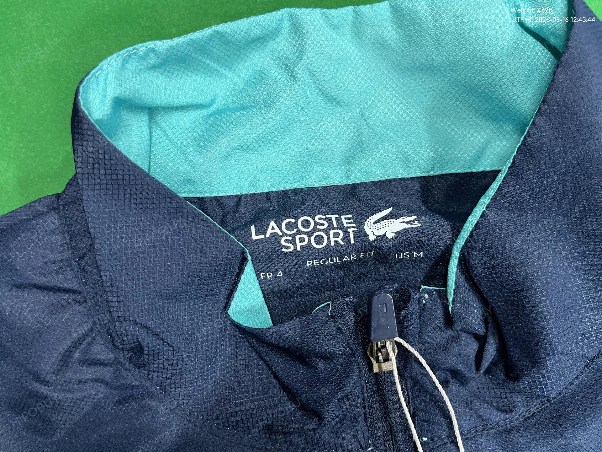 Foto QC 5 de Lacoste Sport Windbreaker Jacket Colorblock Checkered Black