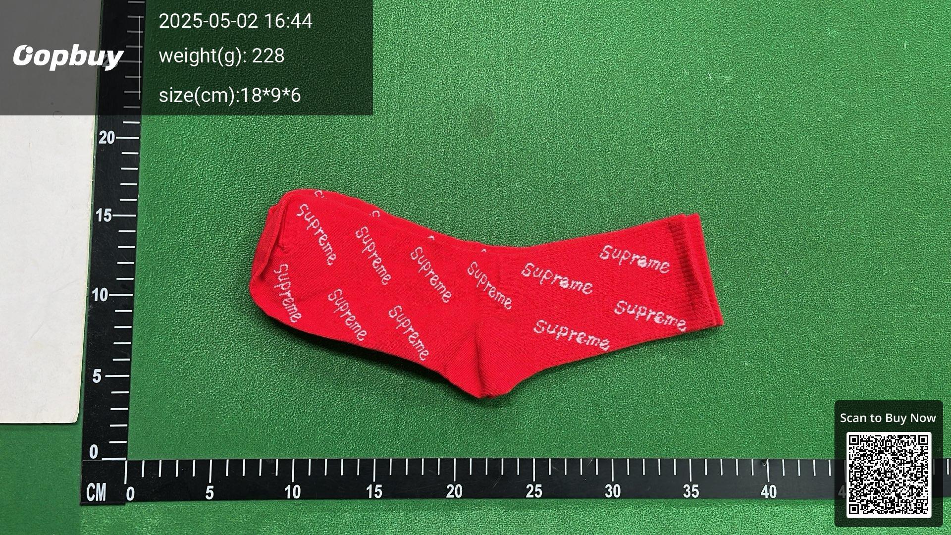 Foto QC 8 de Supreme Crew Socks Logo Multi-Color