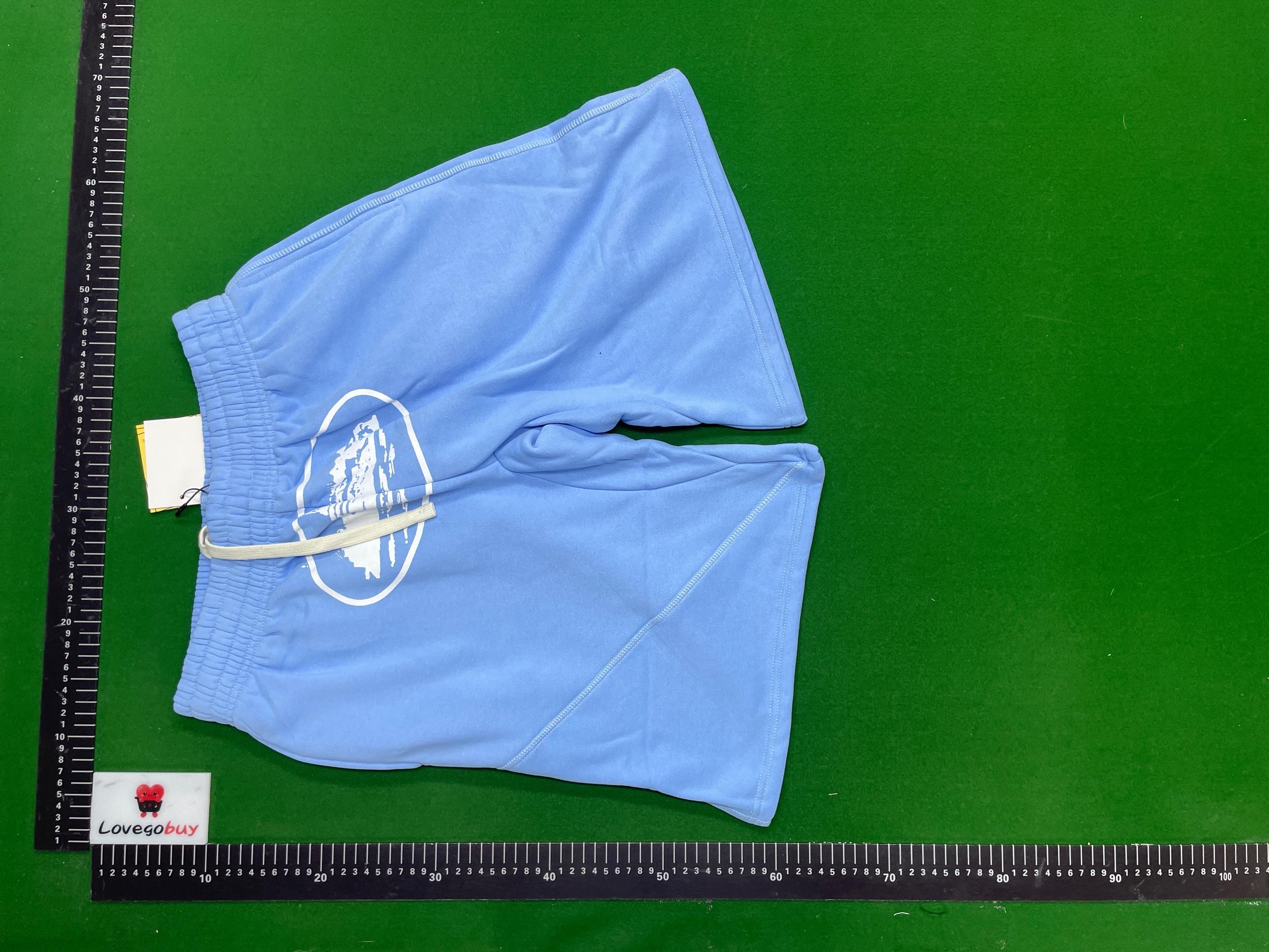 Foto QC 1 de Corteiz Alcatraz Sweat Shorts Logo Print Baby Blue