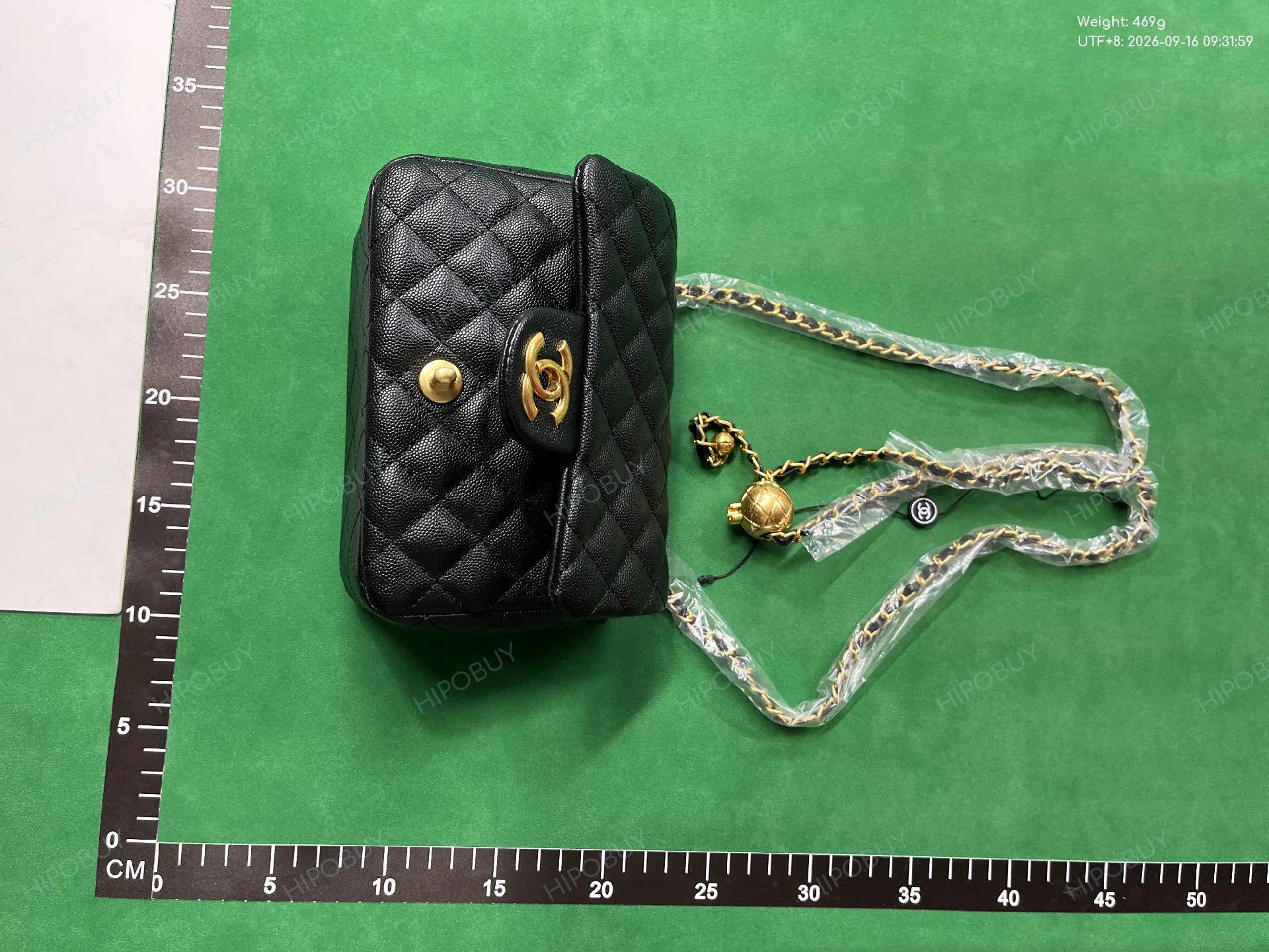 Foto QC 1 de Chanel Pearl Crush Classic Flap Mini Black Caviar