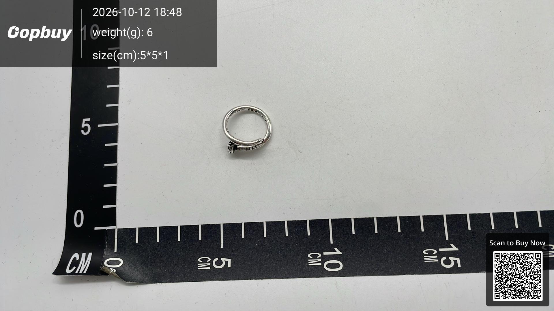 Foto QC 6 de Chrome Hearts Eternity Vine Ring Silver Silver