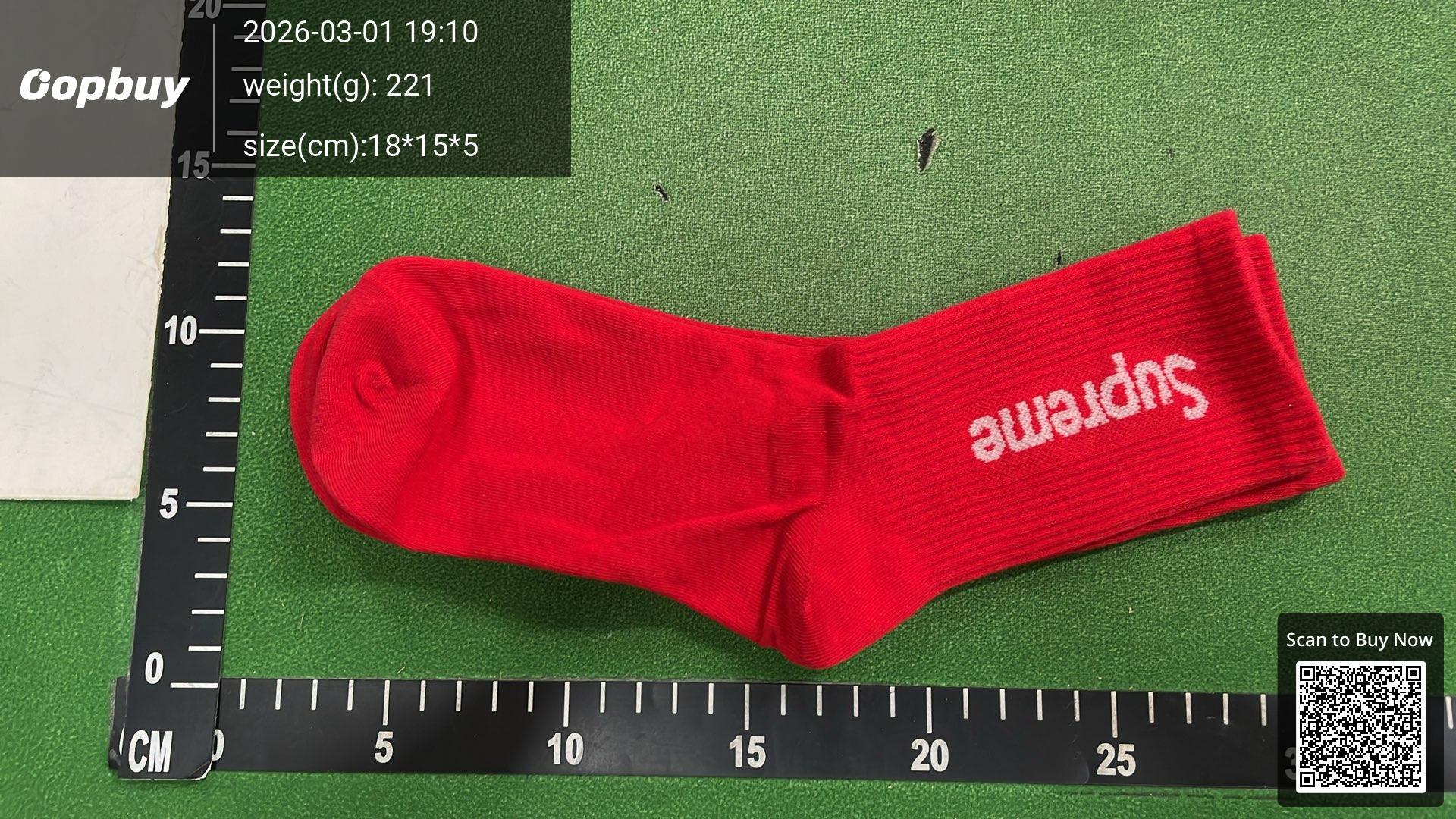 Foto QC 1 de Supreme Crew Socks Logo Multi-Color