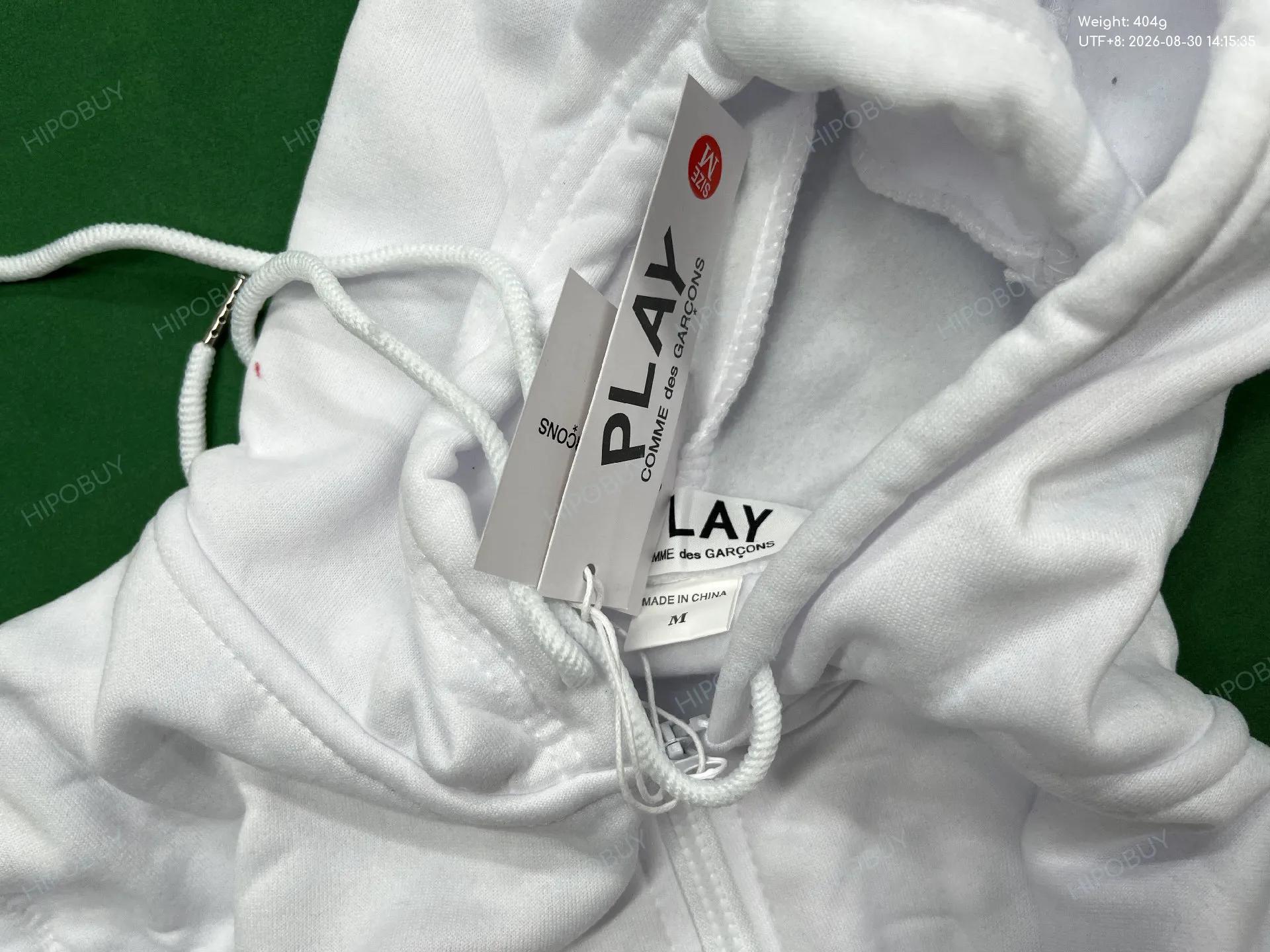 Foto QC 1 de Comme des Garçons Play Big Black Heart Zip Up Hoodie Black