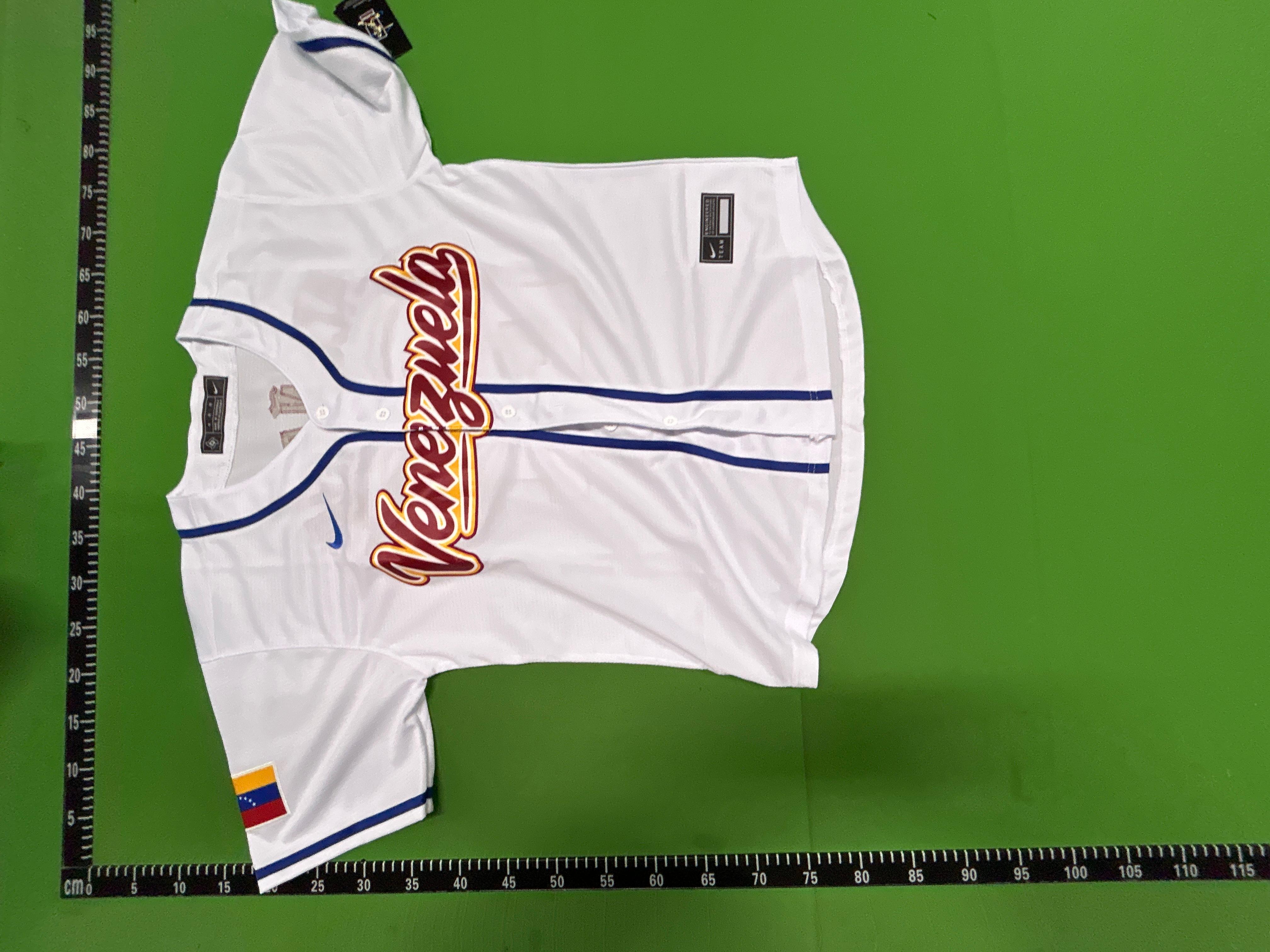 Foto QC 4 de WBC x Venezuela 2026 Away Acuña Jr. #21 Baseball Jersey Blue