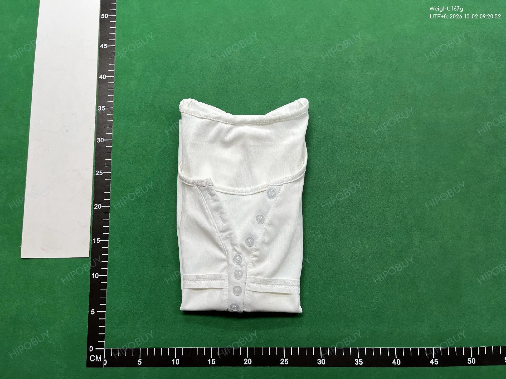 Foto QC 8 de BLUE DIJIAO T-shirt Fake Two-Piece Ribbed Henley White