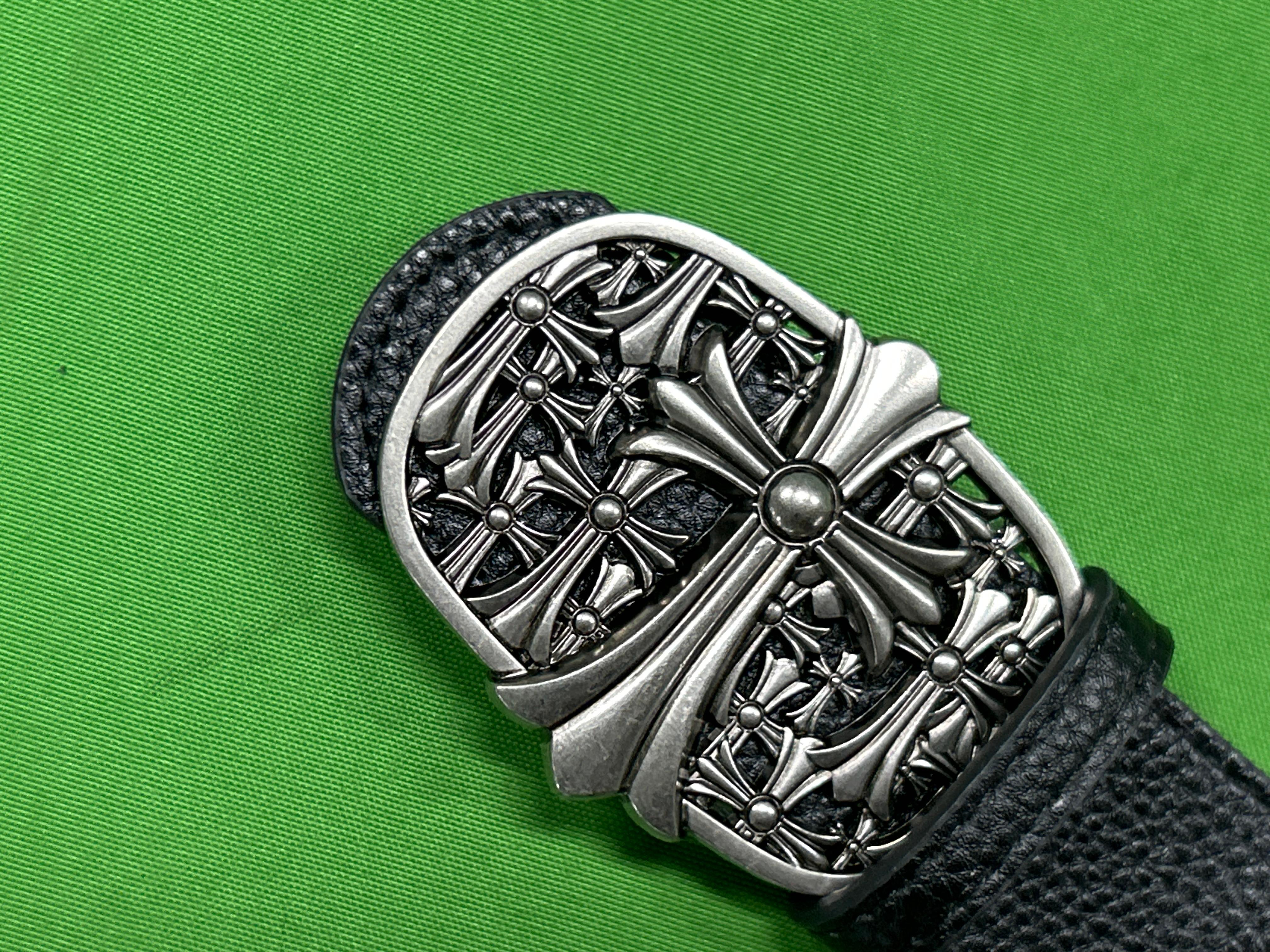 Foto QC 7 de Chrome Hearts Classic Oval Cross Belt Black Multicolor Cross Patch