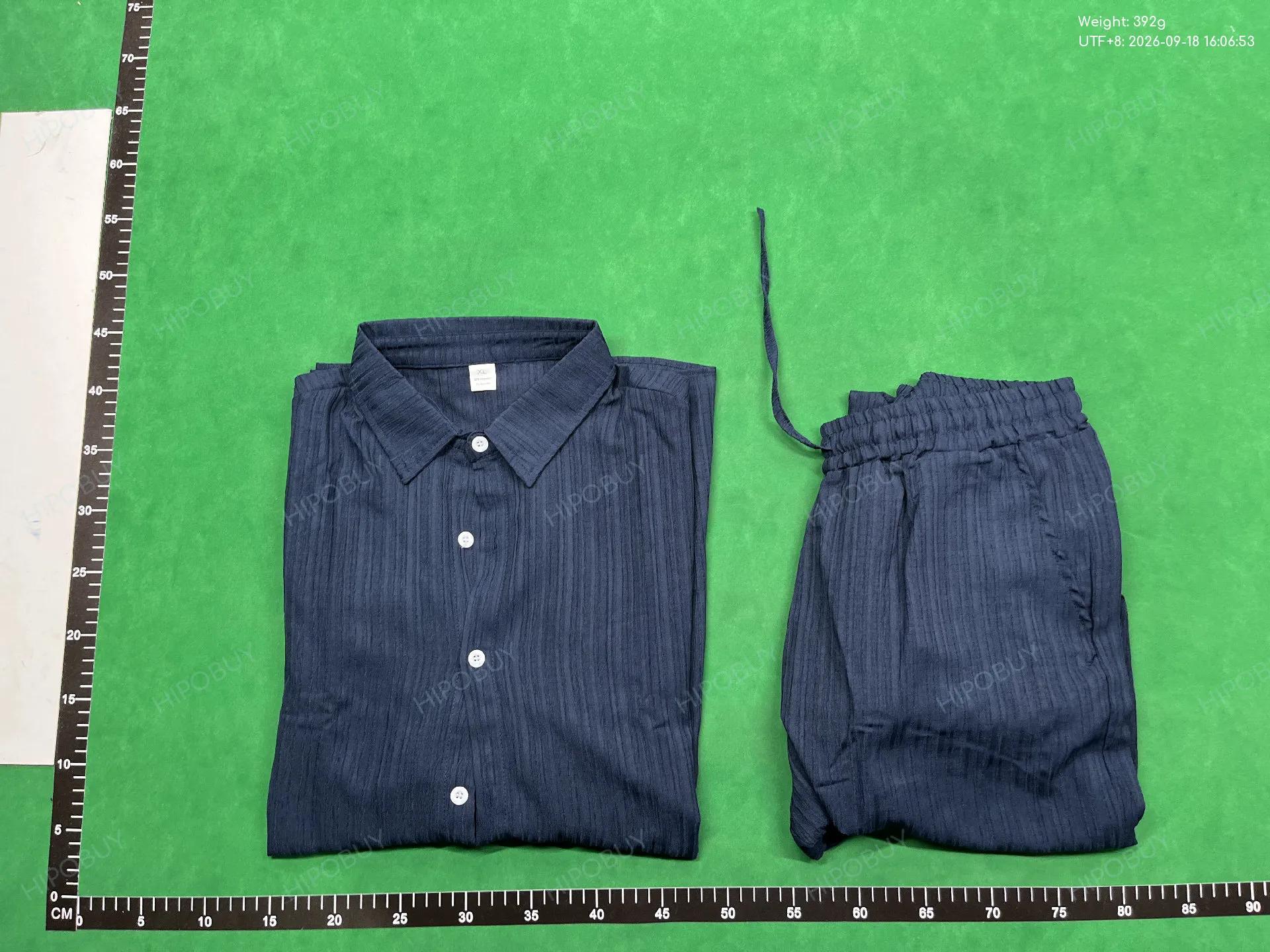 Foto QC 4 de Unbranded Casual Short Sleeve Shirt and Trousers Set 2-Piece Beige
