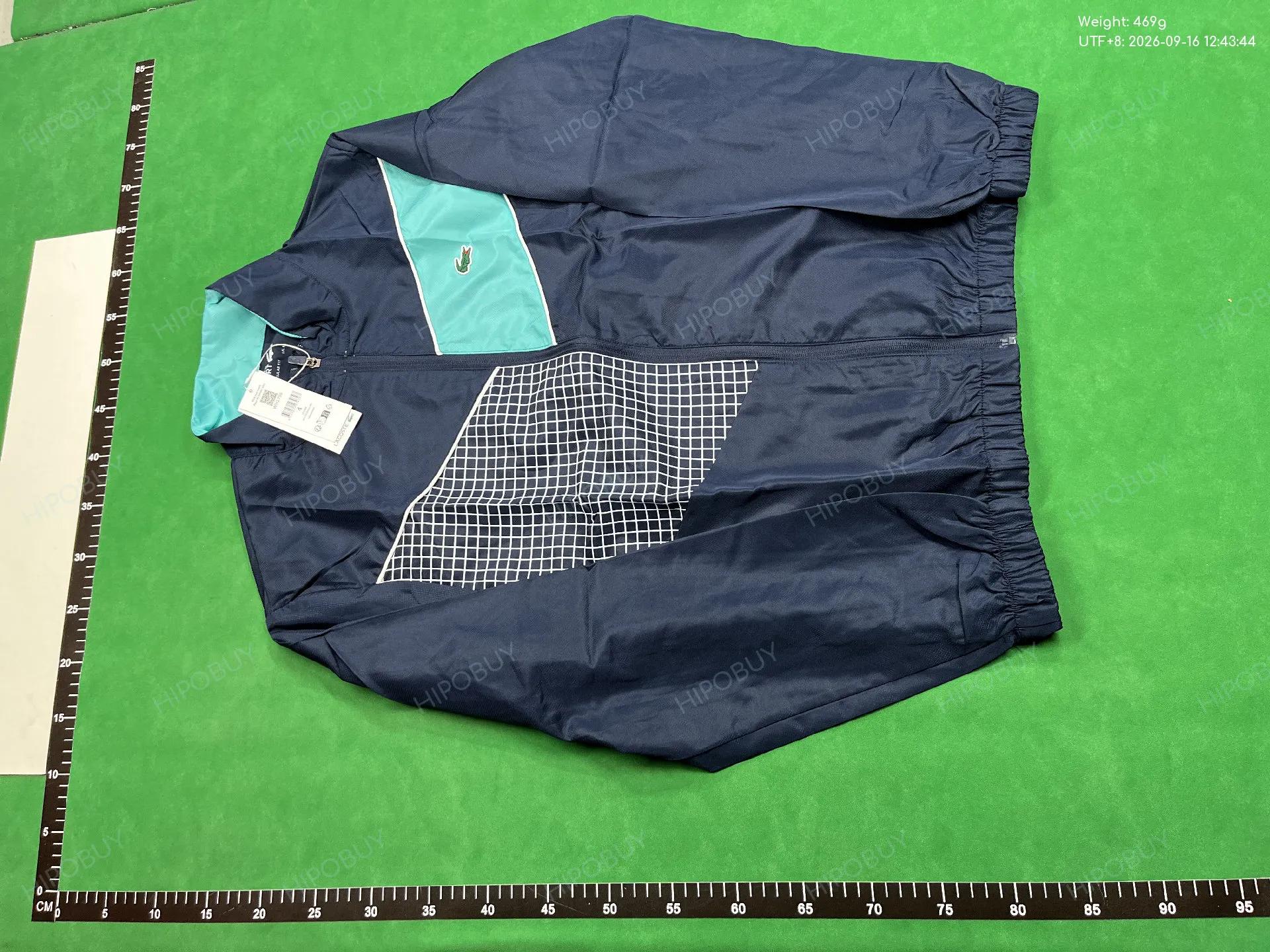 Foto QC 6 de Lacoste Sport Windbreaker Jacket Colorblock Checkered Black
