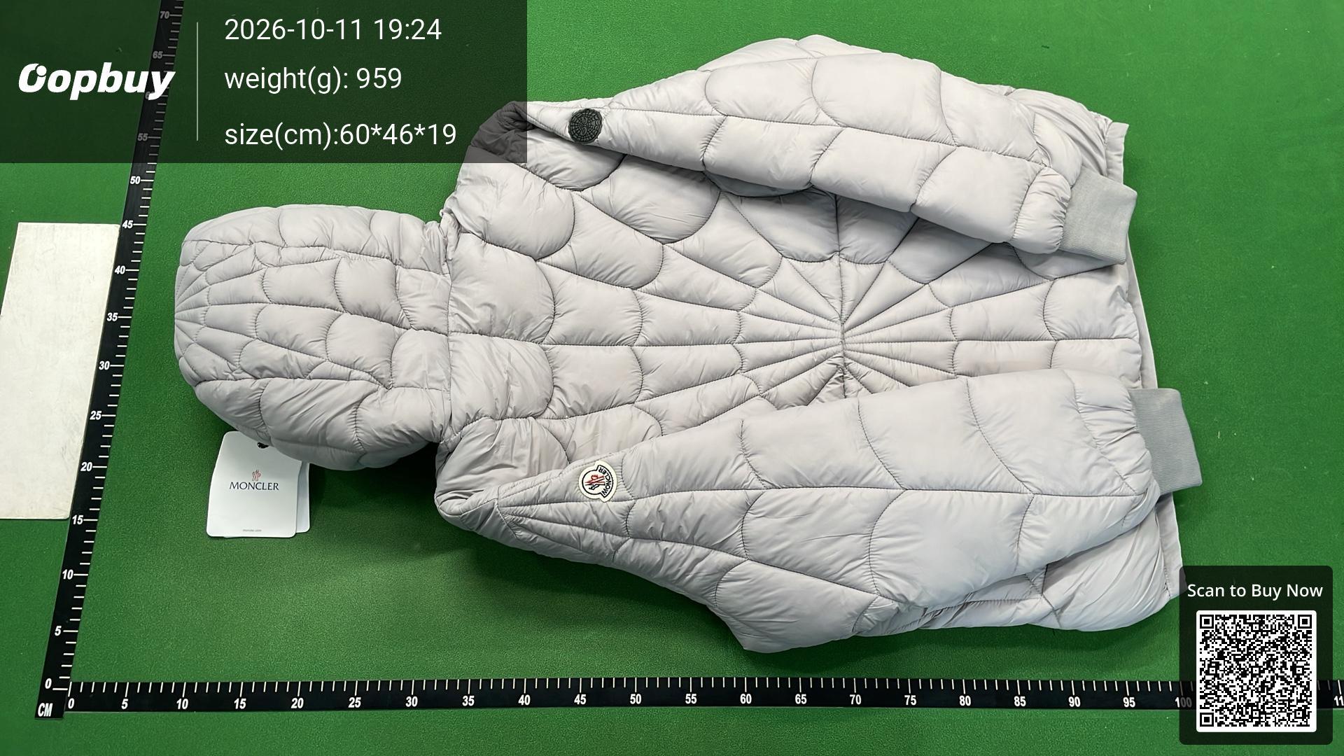 Foto QC 3 de Moncler Spider Web Quilted Down Jacket Black