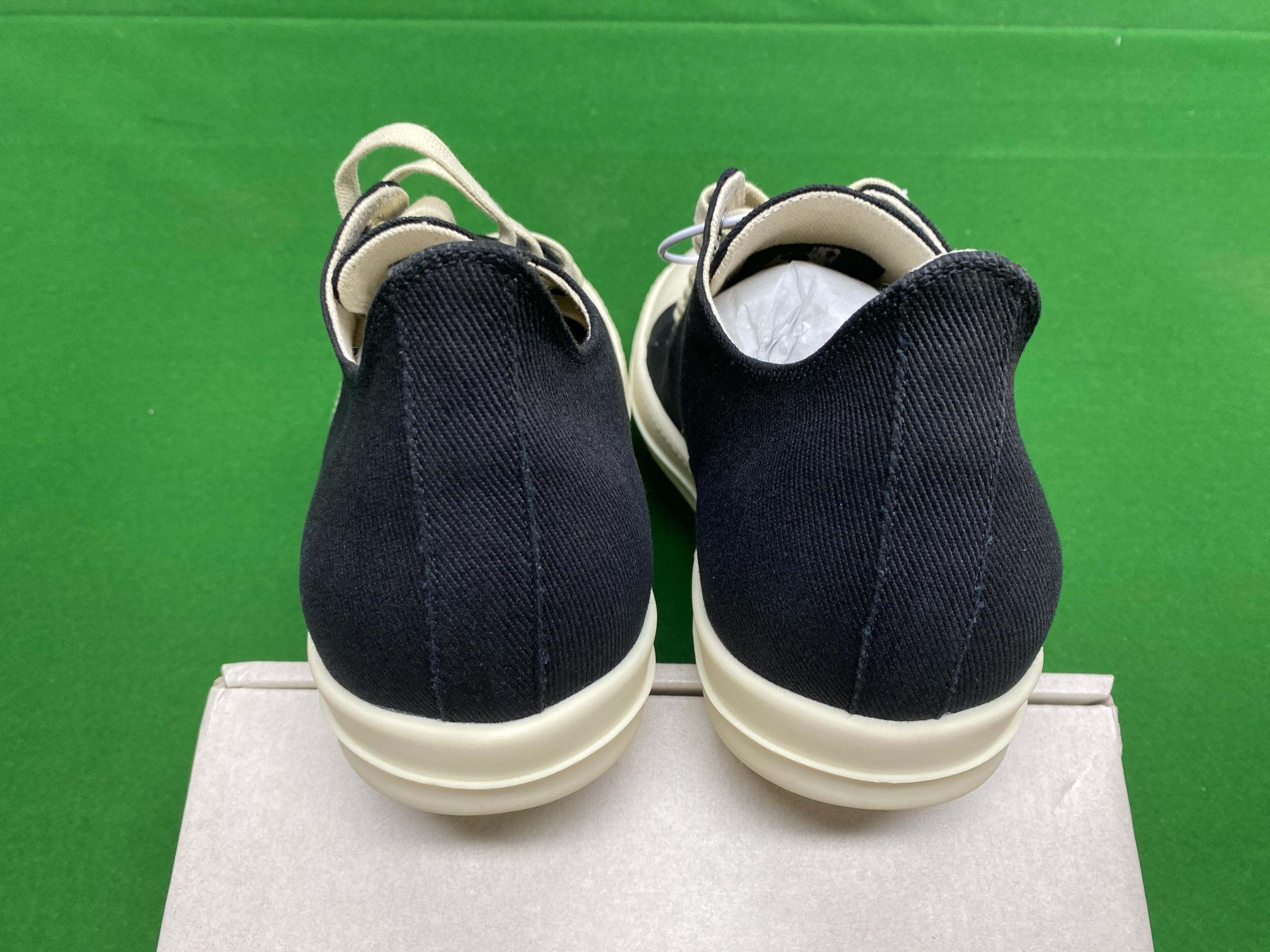 Foto QC 5 de Rick Owens DRKSHDW Low Sneaks Canvas Jumbo Lace Black Milk DU02C5802-DQ