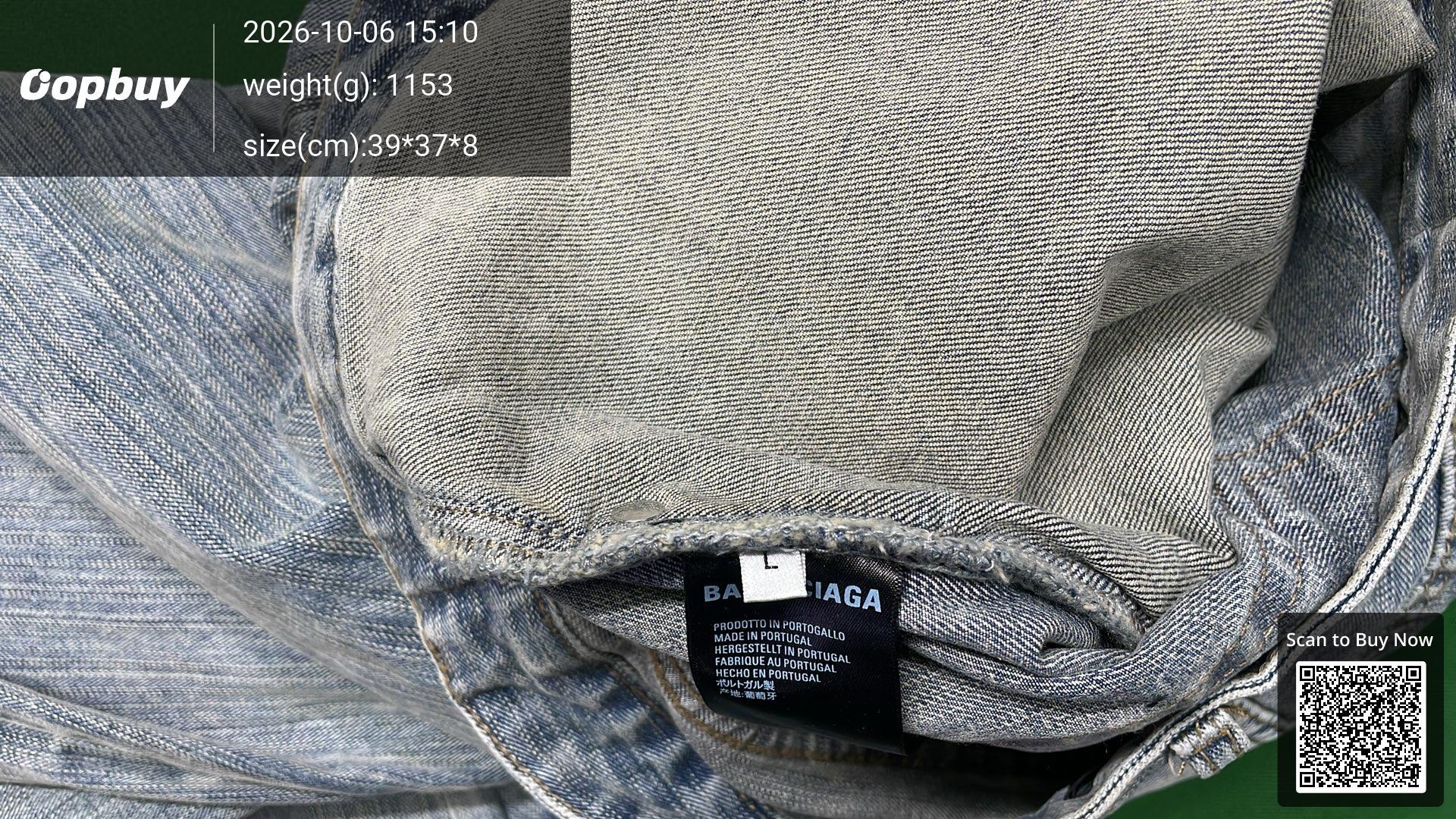 Foto QC 1 de Balenciaga Jeans Baggy Washed Light Blue