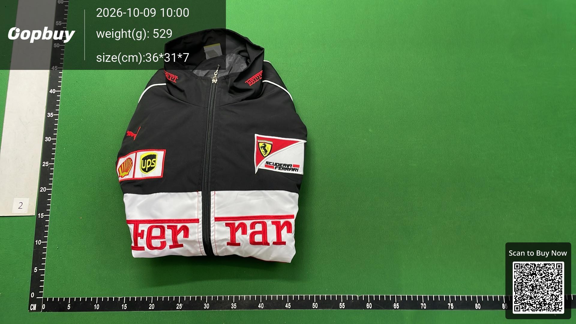 Foto QC 8 de Other Ferrari F1 Racing Bomber Jacket Embroidery Red